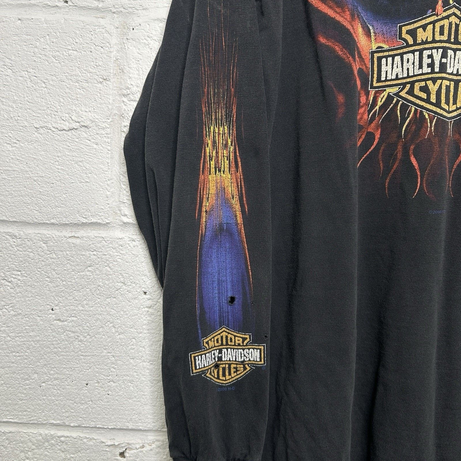 Harley Davidson Y2K Harley Davidson Purple Eagle Flame Long-Sleeve Size US L / EU 52-54 / 3 - 4 Thumbnail