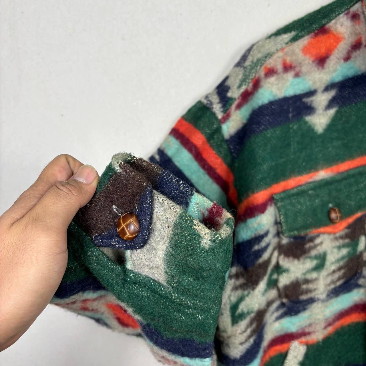 Native Vtg 90s Drastic Trad Aztec Southwestern Zip Fleece Jacket M Size US M / EU 48-50 / 2 - 4 Thumbnail