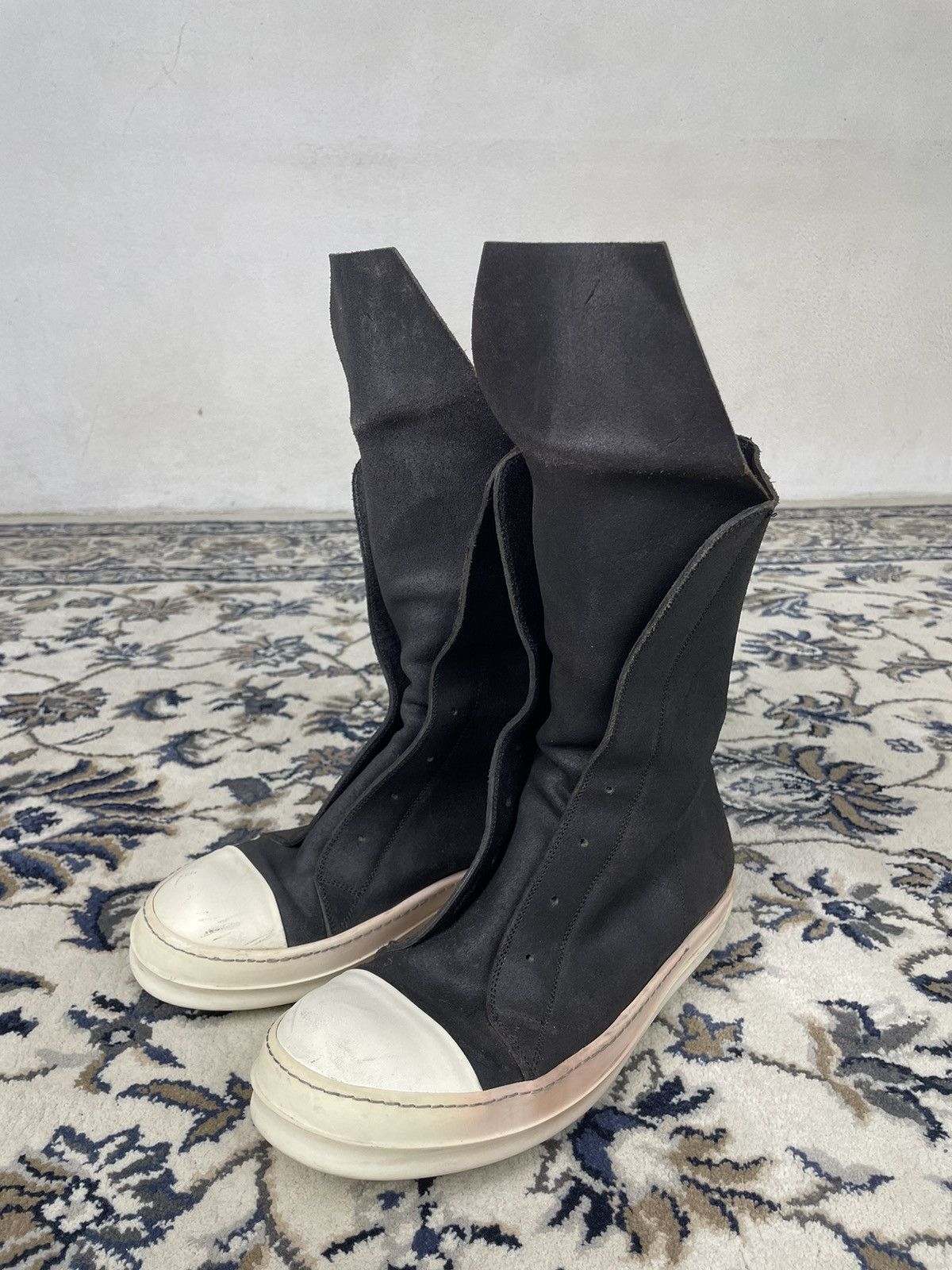 美品 Rick Owens Laceless Ramones RICK OWENS | Laceless Zip Ramones (36.5) — NEXUMIDE