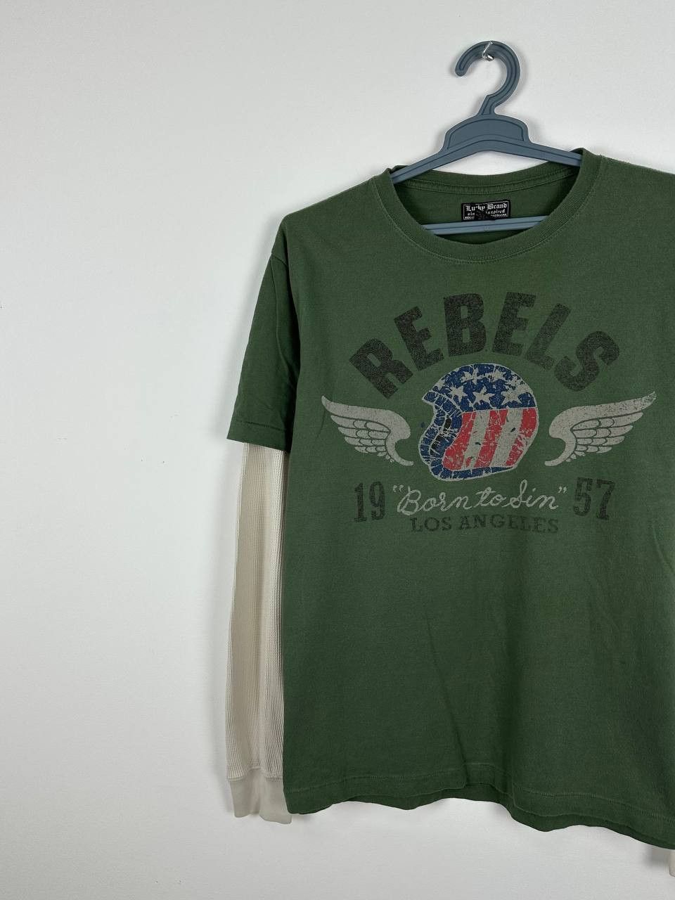 Lucky Brand Vintage Y2K Lucky Brand Born To Die LS Shirt Size US L / EU 52-54 / 3 - 2 Thumbnail