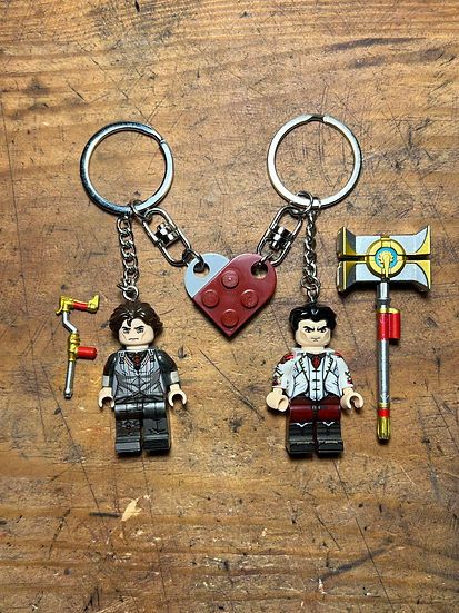 Cartoon Network × Handmade irritated studio arcane viktor jayce minifigure keychain Size ONE SIZE - 3 Thumbnail