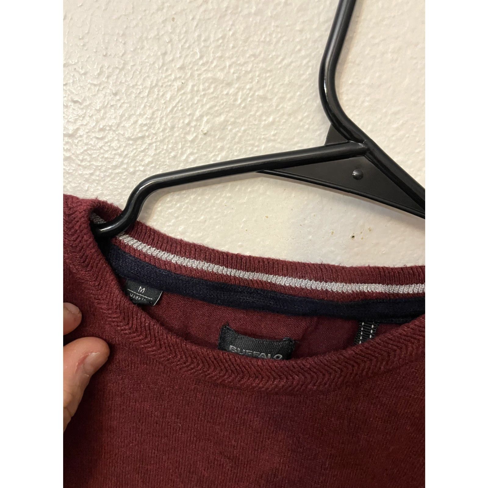Buffalo David Bitton Buffalo Jeans Sweater Mens Medium Red Knit Long Sleeve Pullover Crew Neck Size US M / EU 48-50 / 2 - 4 Thumbnail