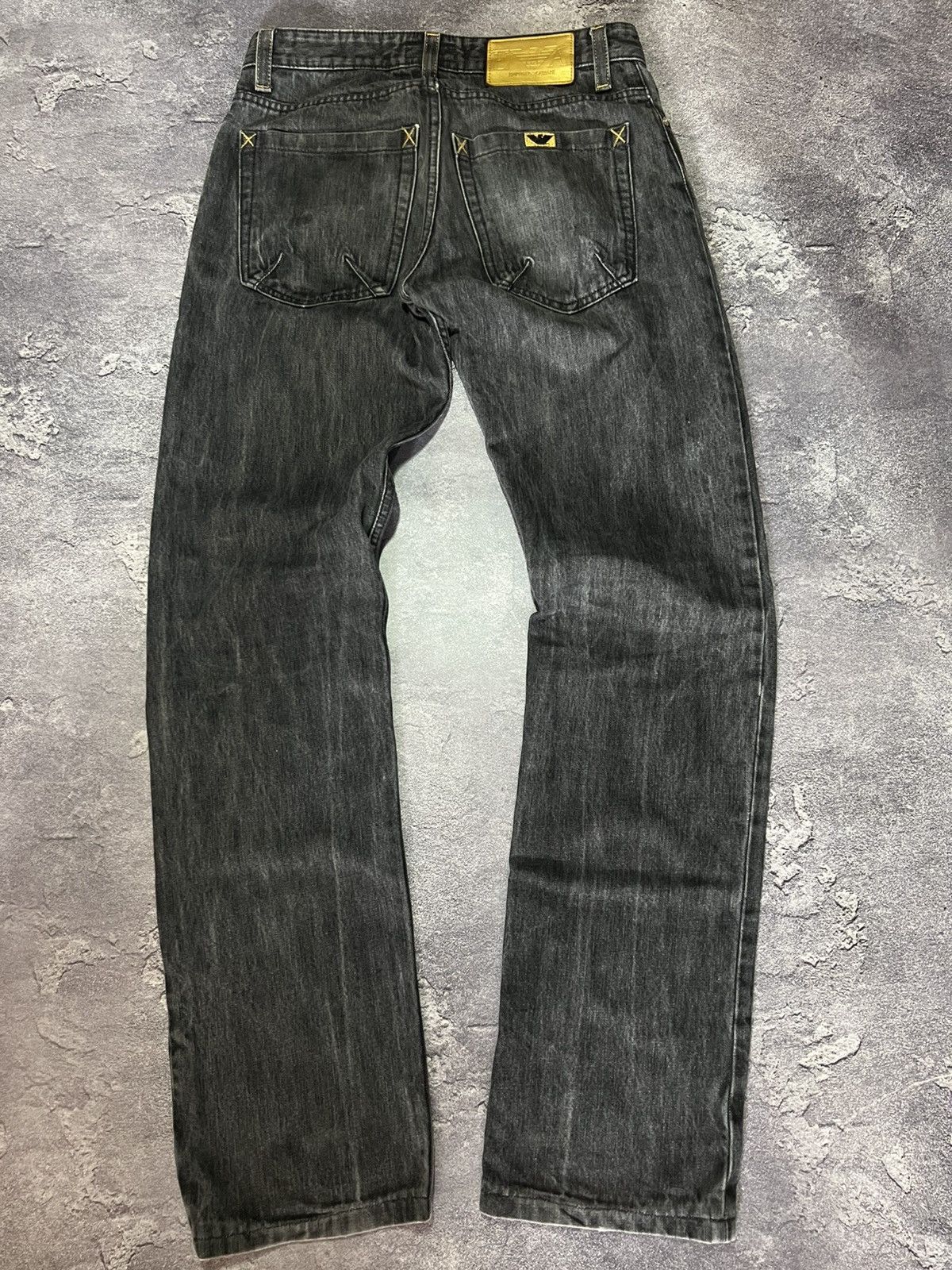 Emporio Armani Emporio Armani Selvedge Denim Pants Vintage Washed Black Size US 30 / EU 46 - 1 Thumbnail