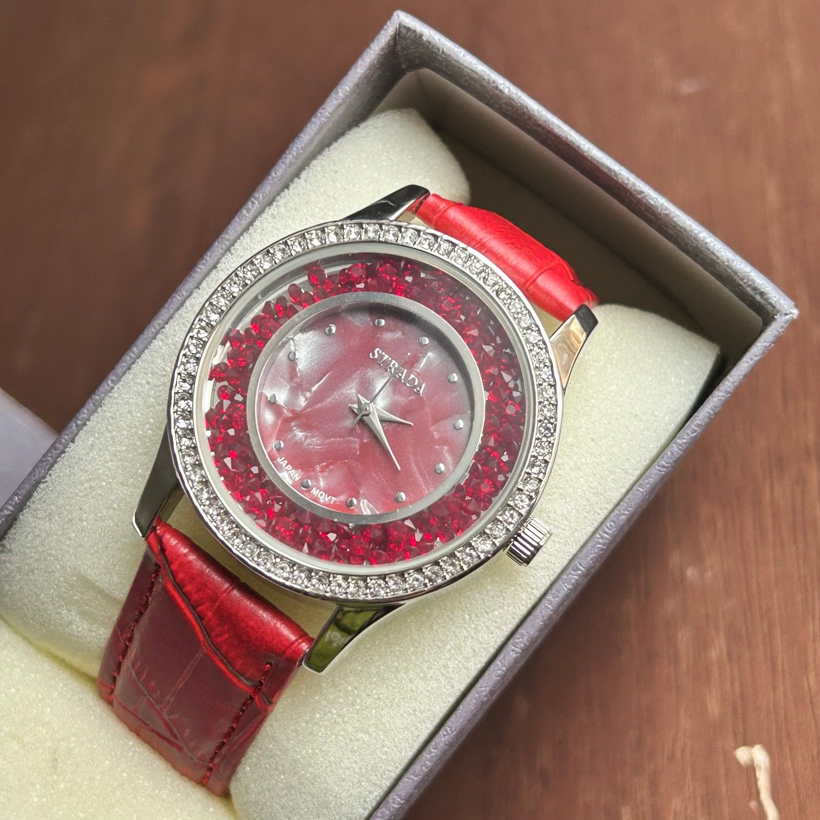 Other Strada Women’s Fashion Watch Red Crystals in a Box Size ONE SIZE - 2 Thumbnail