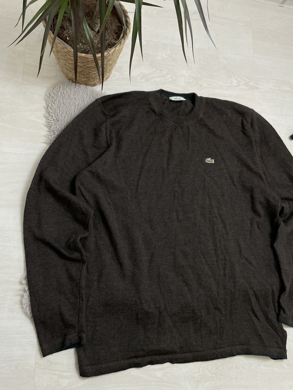 Lacoste × Vintage Lacoste Vintage 00’s Sweater Knit Center Logo Luxury Brand Size US XL / EU 56 / 4 - 2 Thumbnail