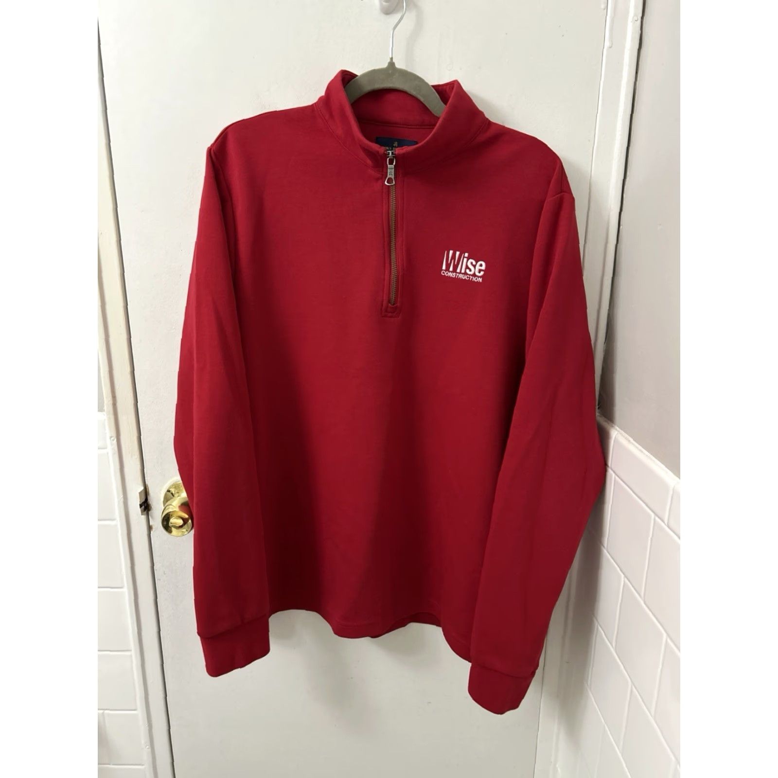Brooks Brothers Brooks Brothers 1/4 Zip Mens Large Red Cotton Pullover Sweater Sweatshirt L/S Shirt Size US L / EU 52-54 / 3 - 2 Thumbnail