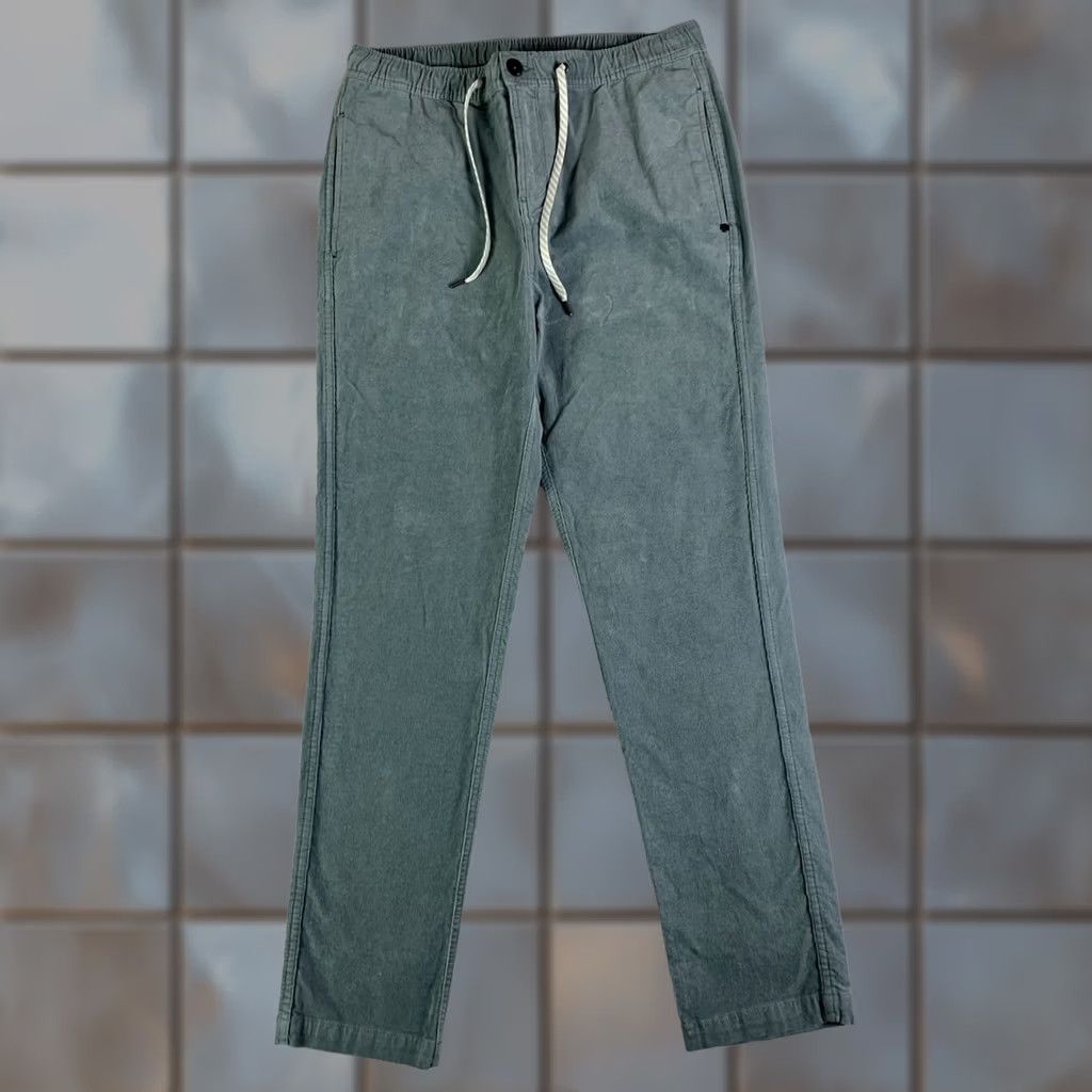 Vuori Vuori Corduroy Pants Mens Large Green Elastic Drawstring V440 Stretch (fit 32x30) Size US 33 - 1 Thumbnail