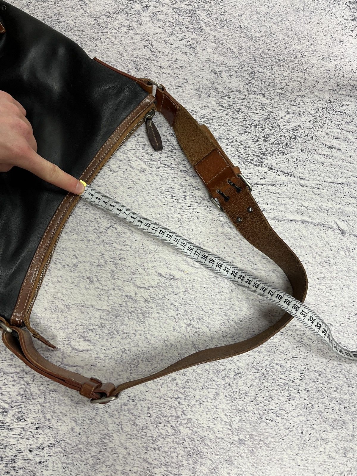 Genuine Leather × Vintage Vintage Francesco Biasa Genuine Split Leather Shoulder Bag Size ONE SIZE - 25 Thumbnail