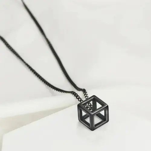 Other Hollow Cube Pendant Necklaces 🔥🔥🔥 Size ONE SIZE - 1 Thumbnail