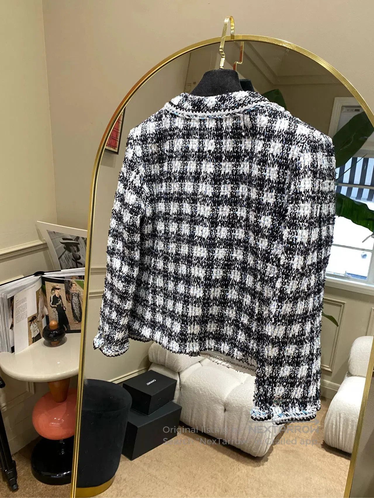 Chanel Chanel 23P Blue White Tweed Jacket. Size US S / EU 44-46 / 1 - 3 Thumbnail