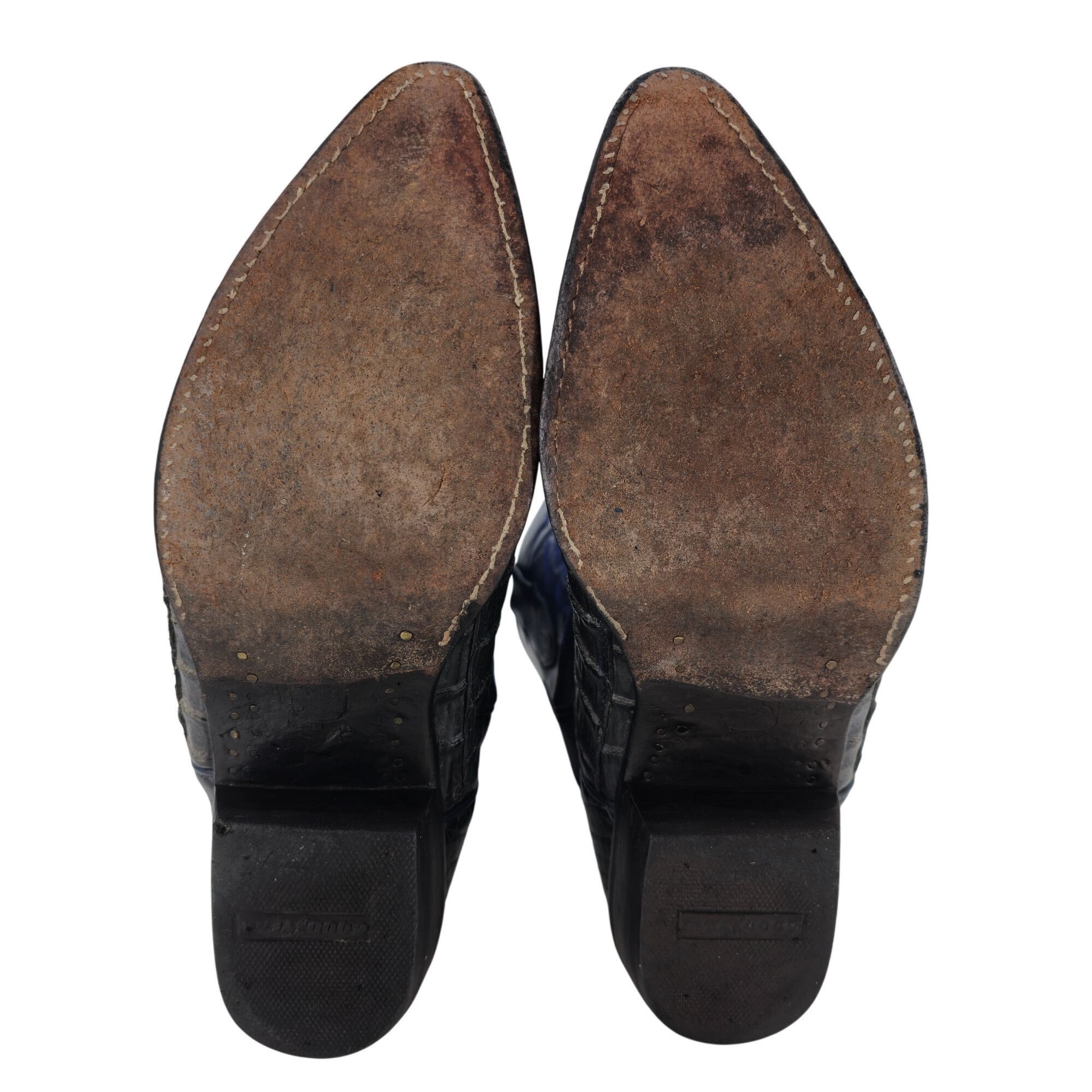 Los Altos Boots Los Altos Mens 10EE Blue Genuine Exotic Crocodile Leather Size US 10 / EU 43 - 9 Thumbnail