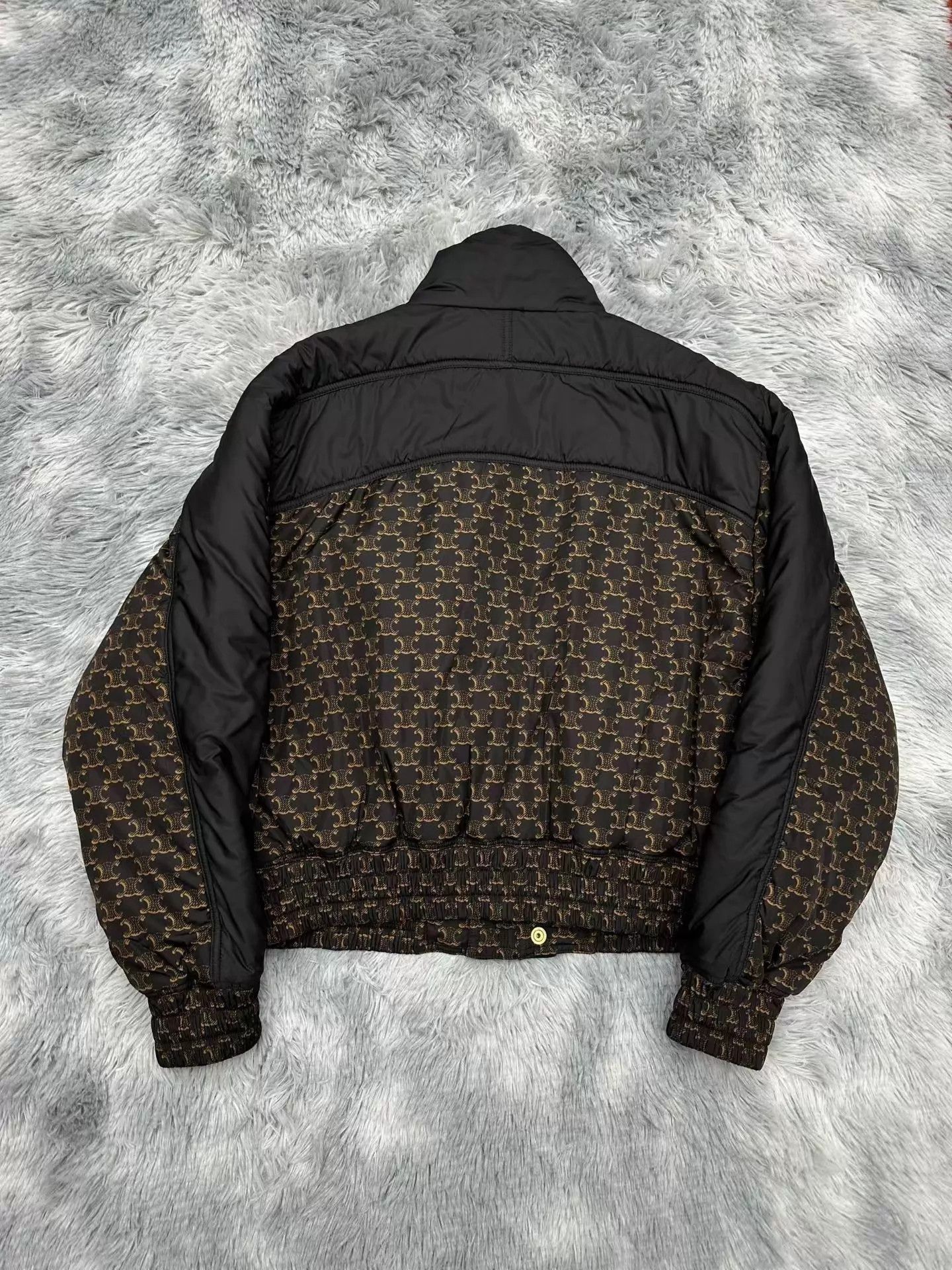 Celine CELINE Triomphe All Over Print Puffer Jacket 36 Like New Size XS / US 0-2 / IT 36-38 - 2 Thumbnail