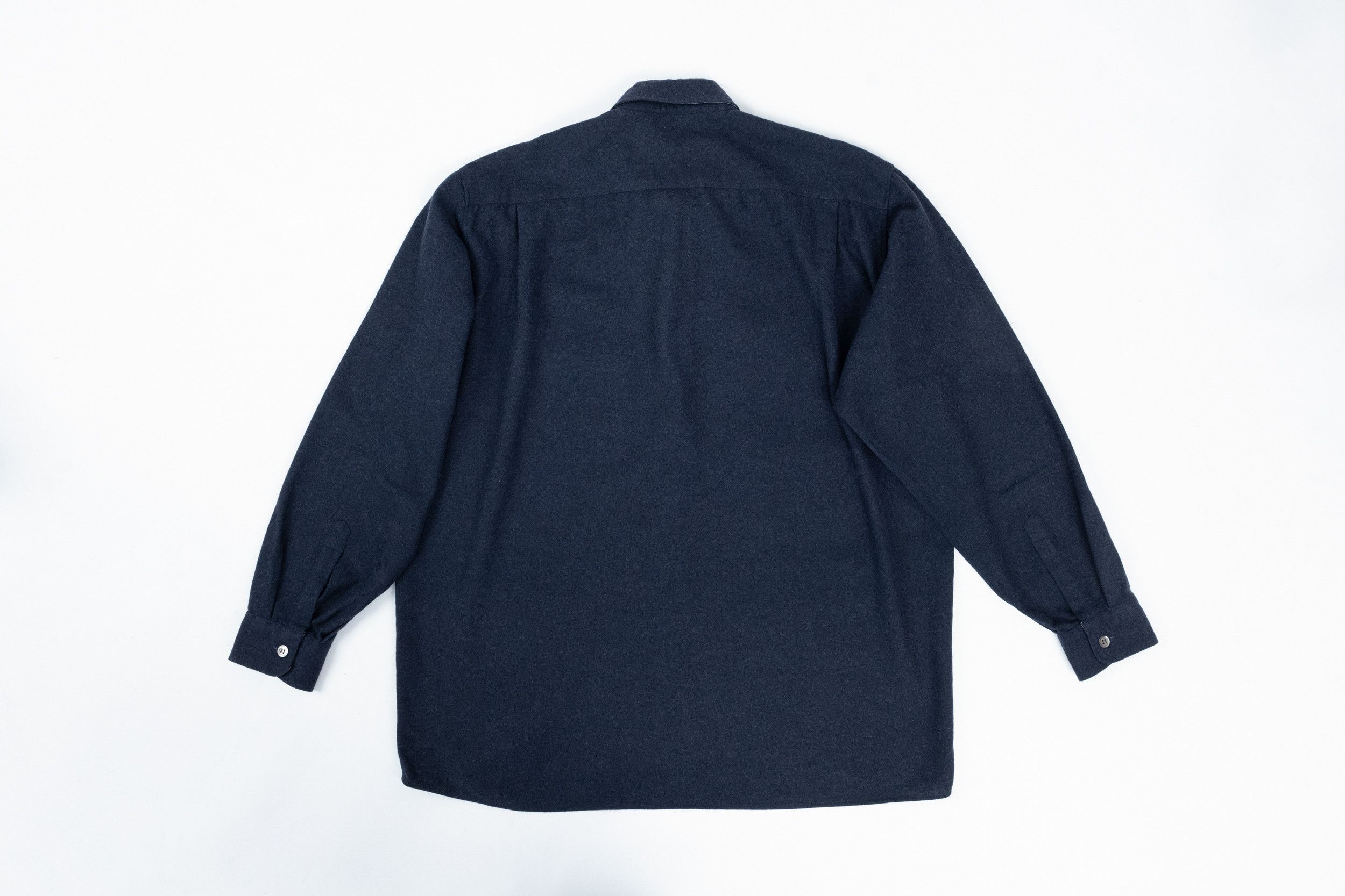 Valentino Valentino Navy Blue Wool Shirt Size XL Size US XL / EU 56 / 4 - 5 Thumbnail