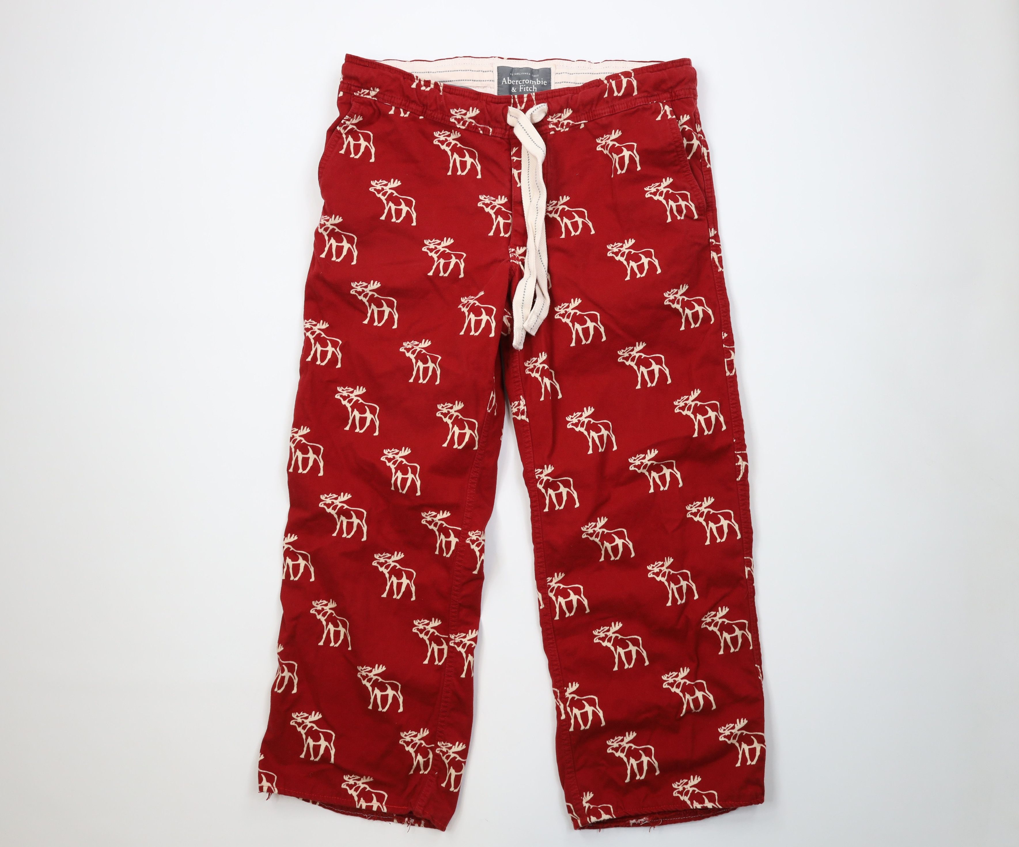 Abercrombie & Fitch Vintage Y2K Abercrombie & Fitch Moose Flannel Wide Leg Pants Size US 34 / EU 50 - 1 Thumbnail