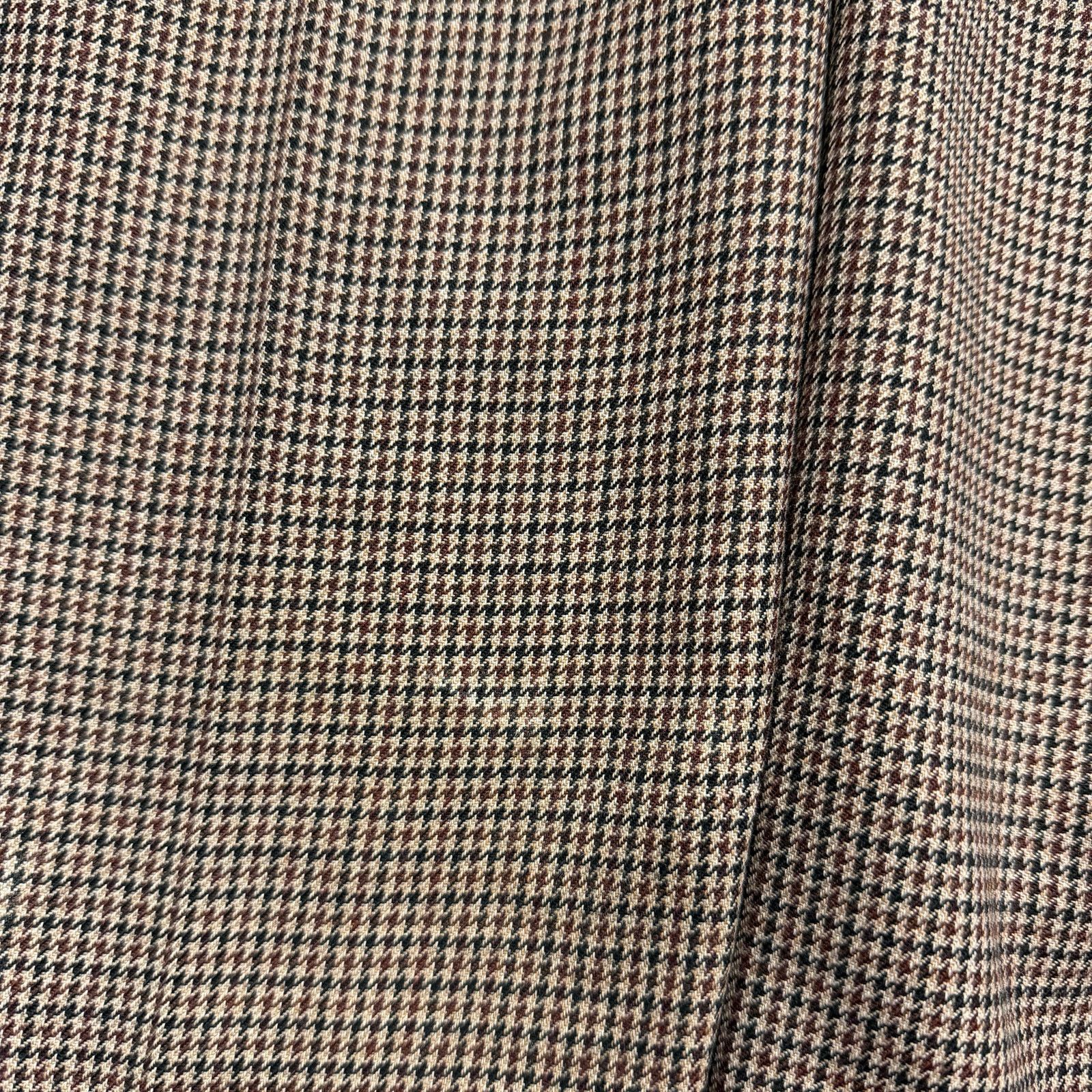 Vintage Vintage Sansabelt Houndstooth Trouser Pants 36x34 Brown 70s Size US 36 / EU 52 - 8 Thumbnail