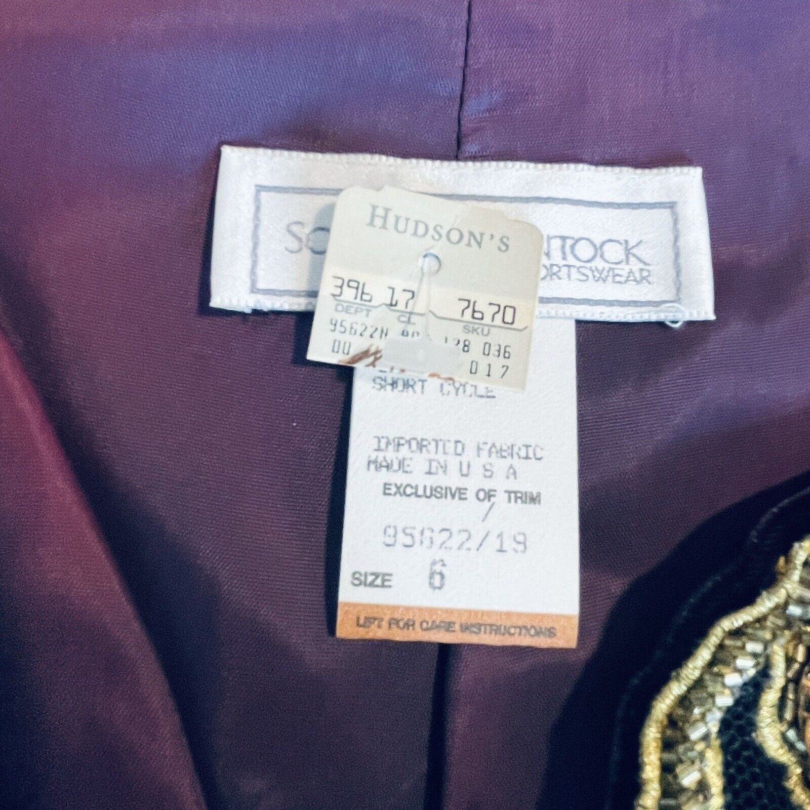 Vintage Scott McClintock Hand Beaded Velour Gold Purple Shirt Vintag Size M / US 6-8 / IT 42-44 - 8 Thumbnail