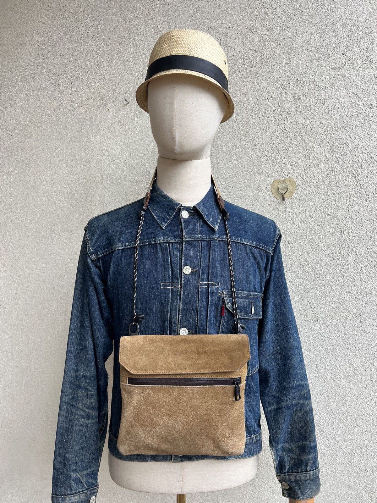 Leather AS2OV Japan Muddy Patina Suede Leather Bag Size ONE SIZE - 4 Thumbnail