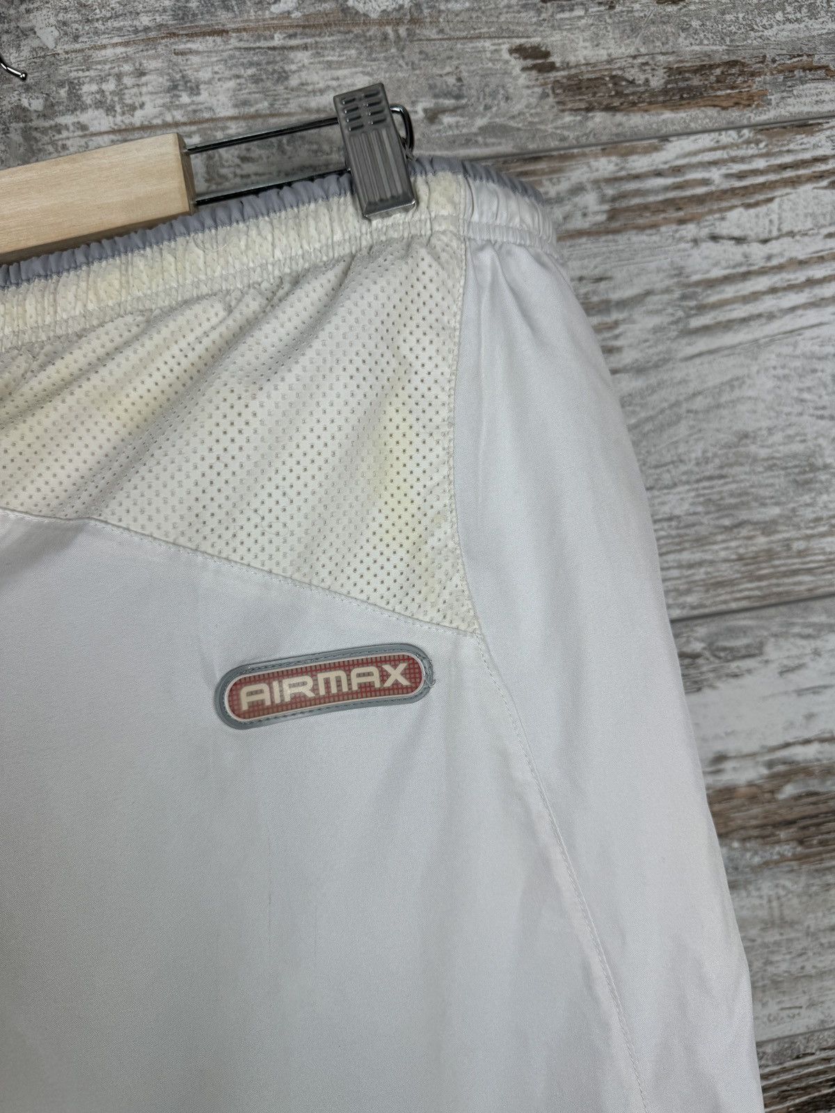 Nike × Vintage Mens Vintage Nike white drill pants swoosh sweatpants rare Size US 34 / EU 50 - 18 Thumbnail