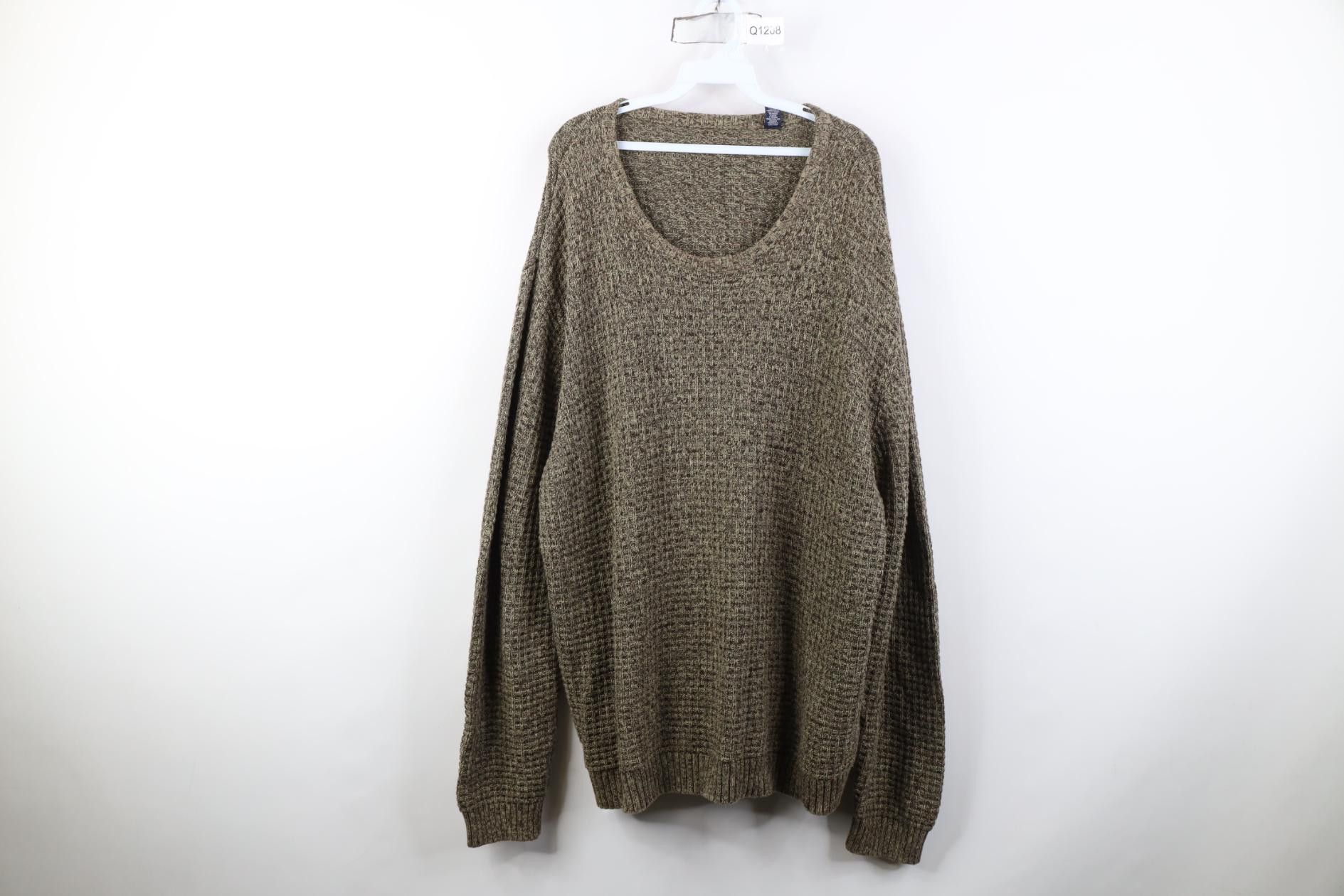 Vintage Vintage 90s Streetwear Thermal Ribbed Knit Crewneck Sweater Size US XXL / EU 58 / 5 - 1 Thumbnail