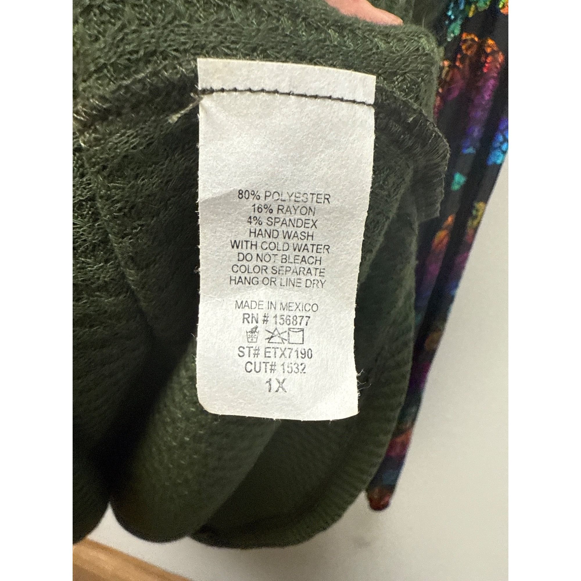 Other Storyteller Womens Plus Size Green Waffle Knit Top With Mult Size XL / US 12-14 / IT 48-50 - 6 Thumbnail
