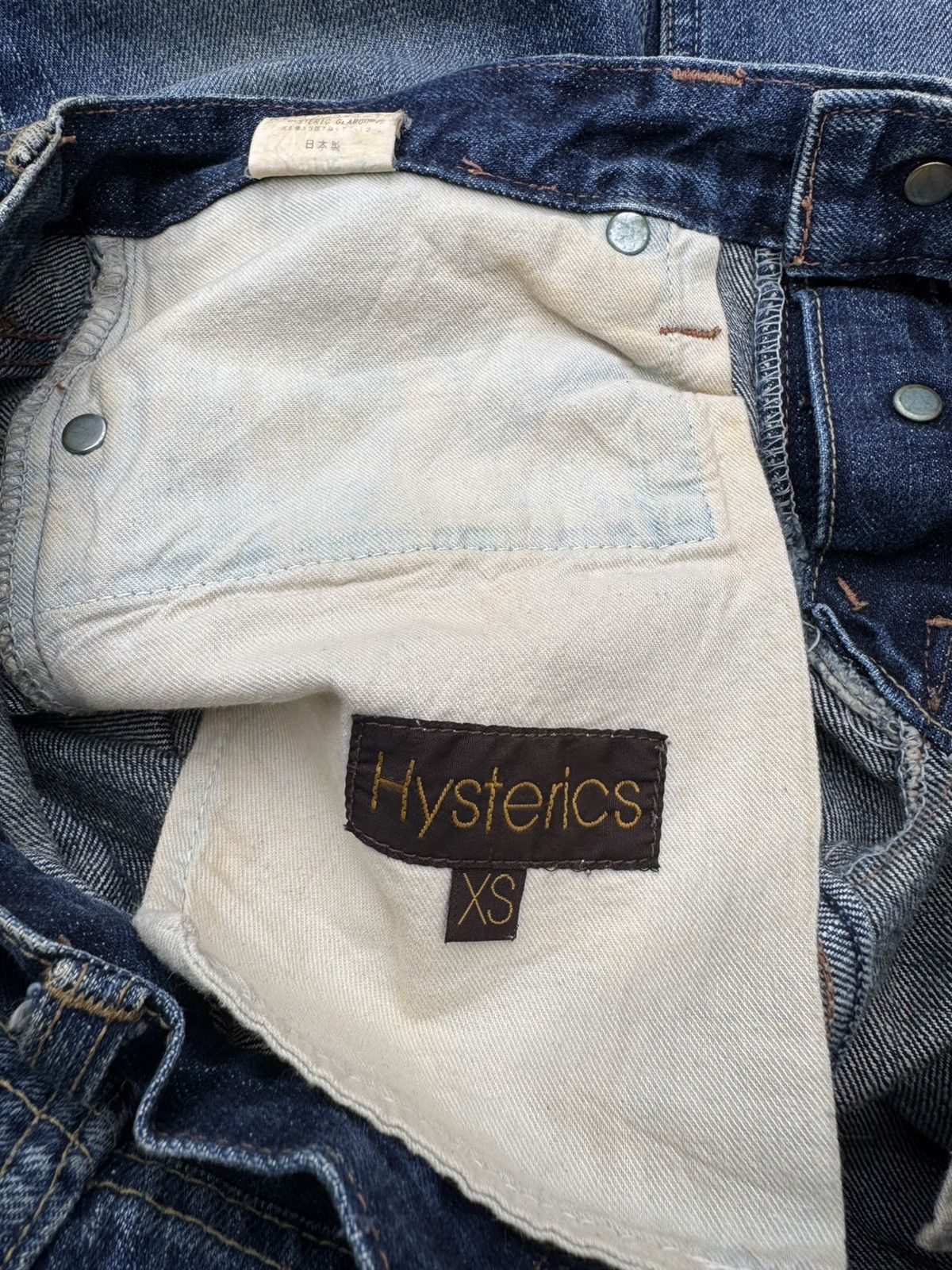 Hysteric Glamour HYSTERIC GLAMOUR JAPAN STUDDED UNISEX STYLE DISTRESSED JEANS Size US 29 - 18 Thumbnail