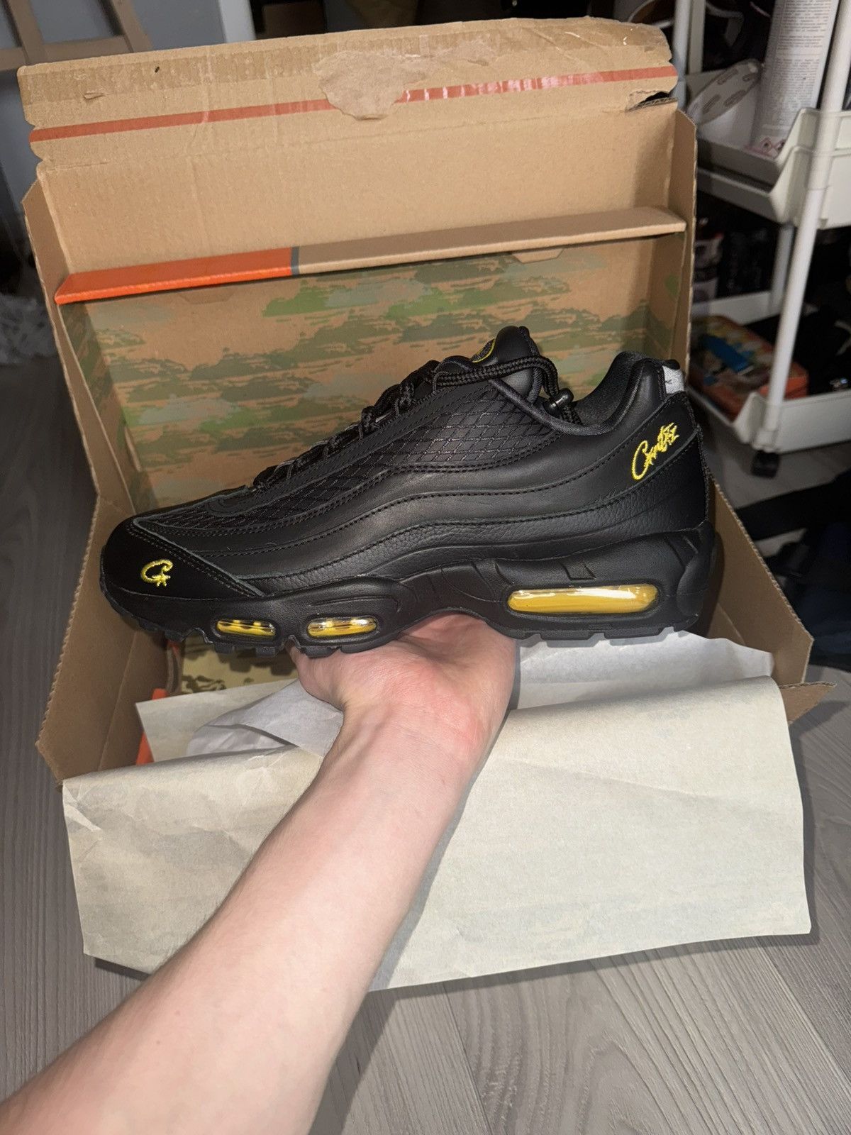 Corteiz × Nike CORTEIZ X NIKE AIR MAX 95 HONEY BLACKS Size US 10.5 / EU 43-44 - 3 Thumbnail