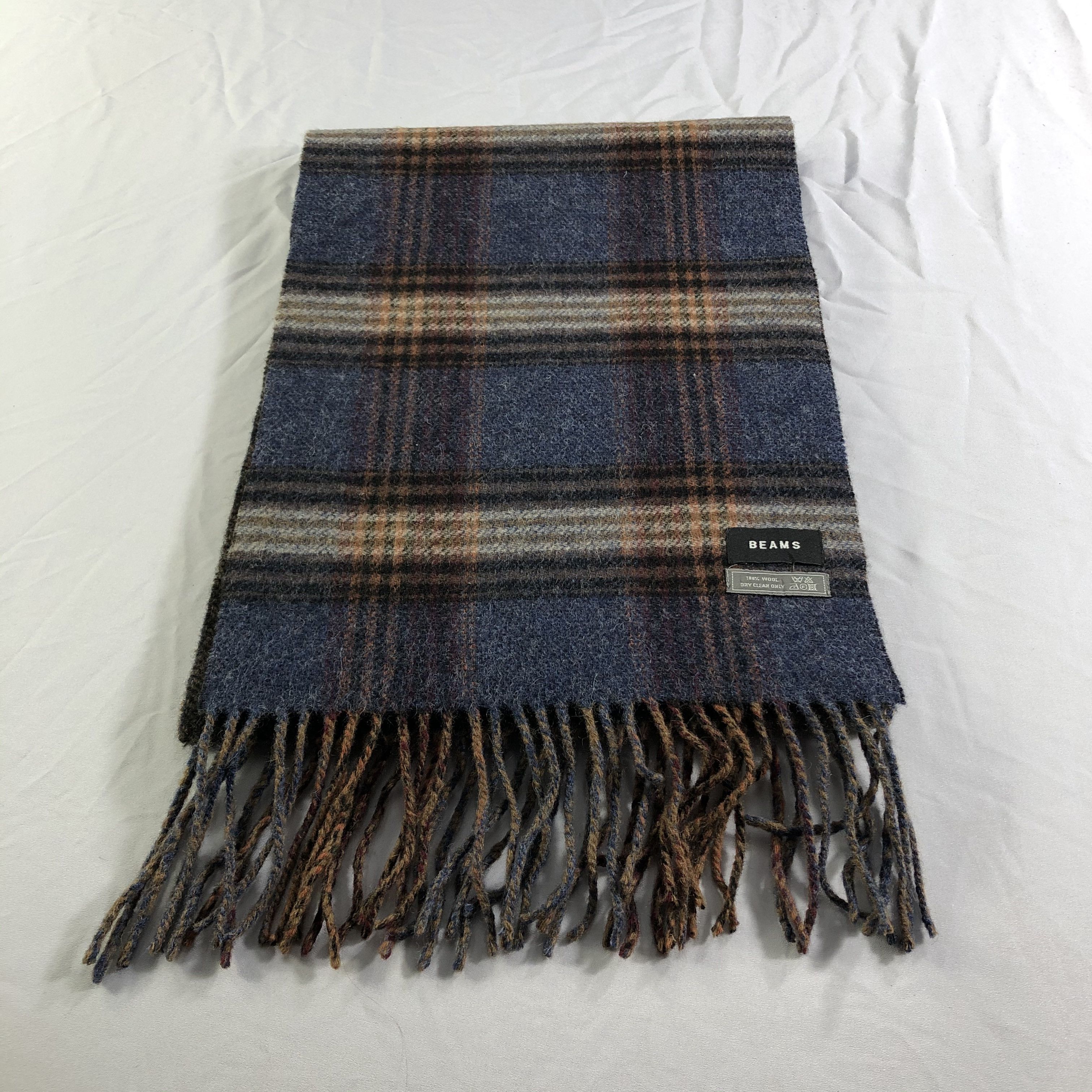 Beams Plus Beams Tartan Wool Scarf Muffler Neckwear V2405 Size ONE SIZE - 2 Thumbnail