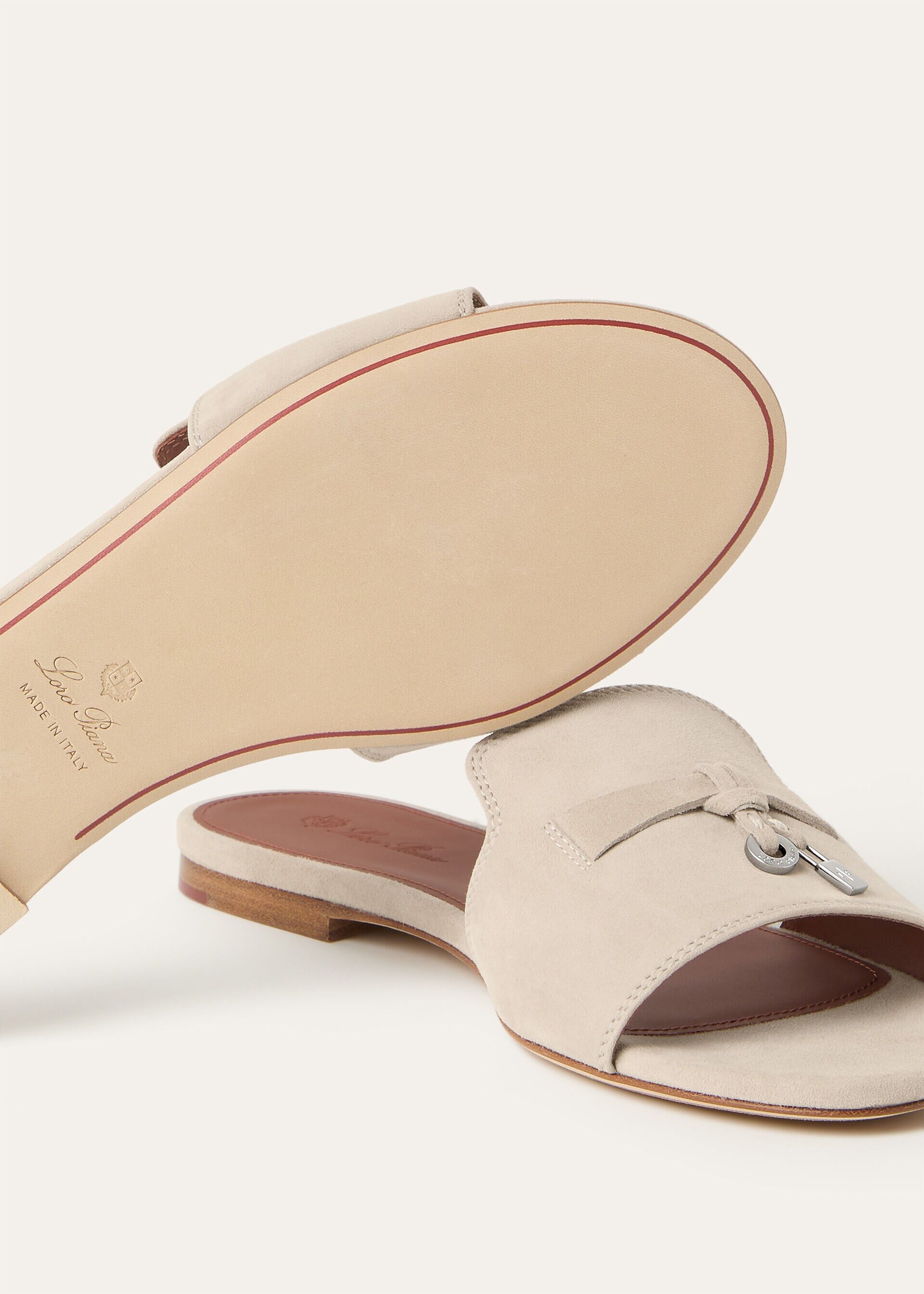 Loro Piana os11x0326 FAI5580 Summer Charms Sandals in Raw Cashmere Size US 9 / IT 39 - 4 Thumbnail