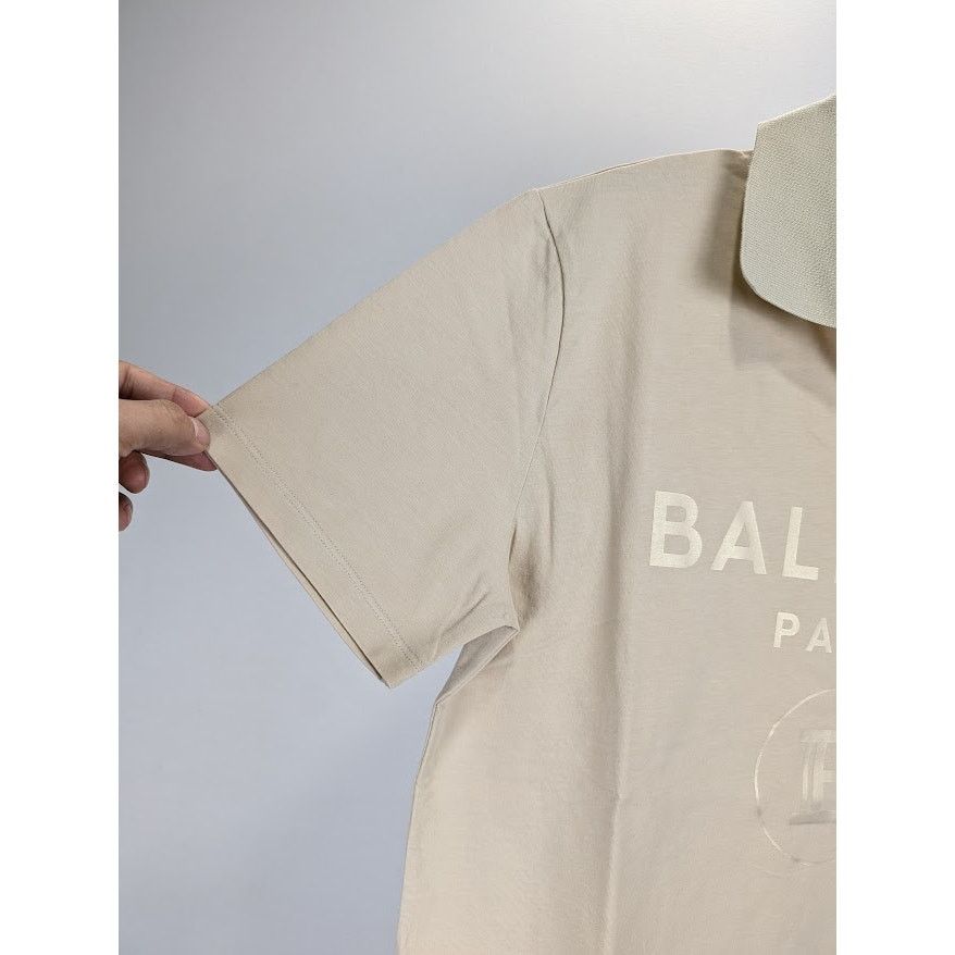 Balmain o1rshd1 Classic Polo in Beige Size US M / EU 48-50 / 2 - 8 Thumbnail