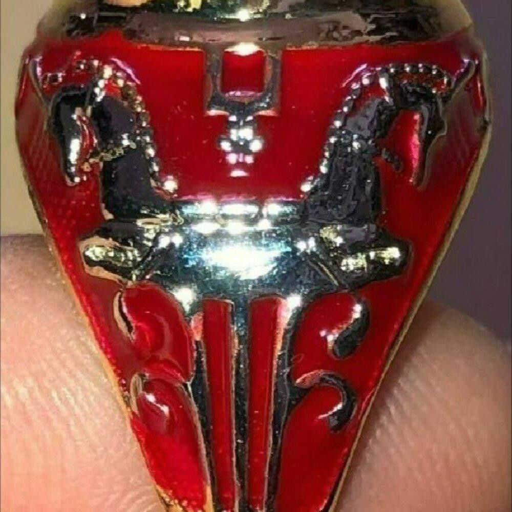 Designer Men's King Horse Two-tone Knight Ring - Size 11 Size ONE SIZE - 7 Thumbnail