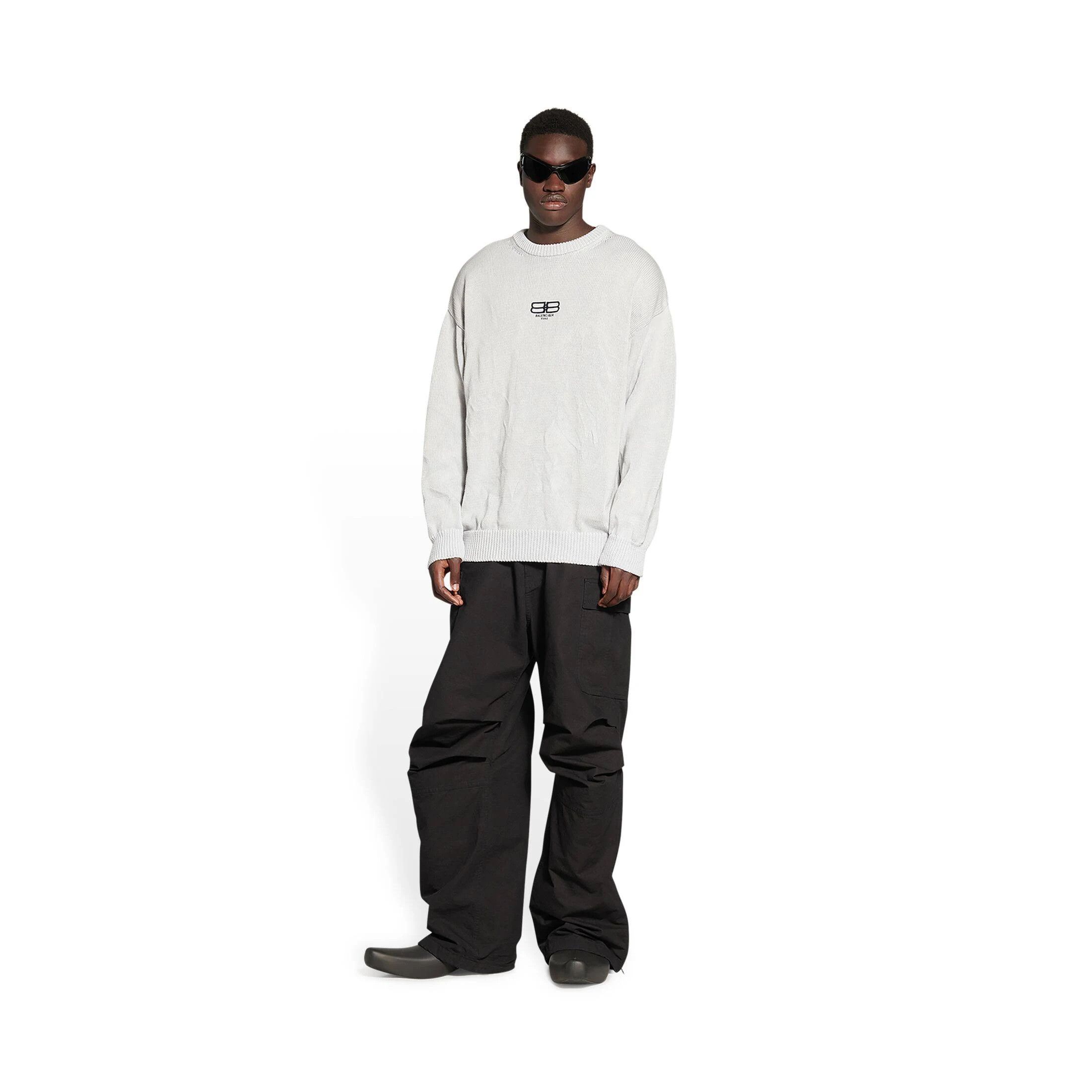 Balenciaga o1mt1gz0724 BB Paris Icon Sweaters in White Size US M / EU 48-50 / 2 - 1 Thumbnail