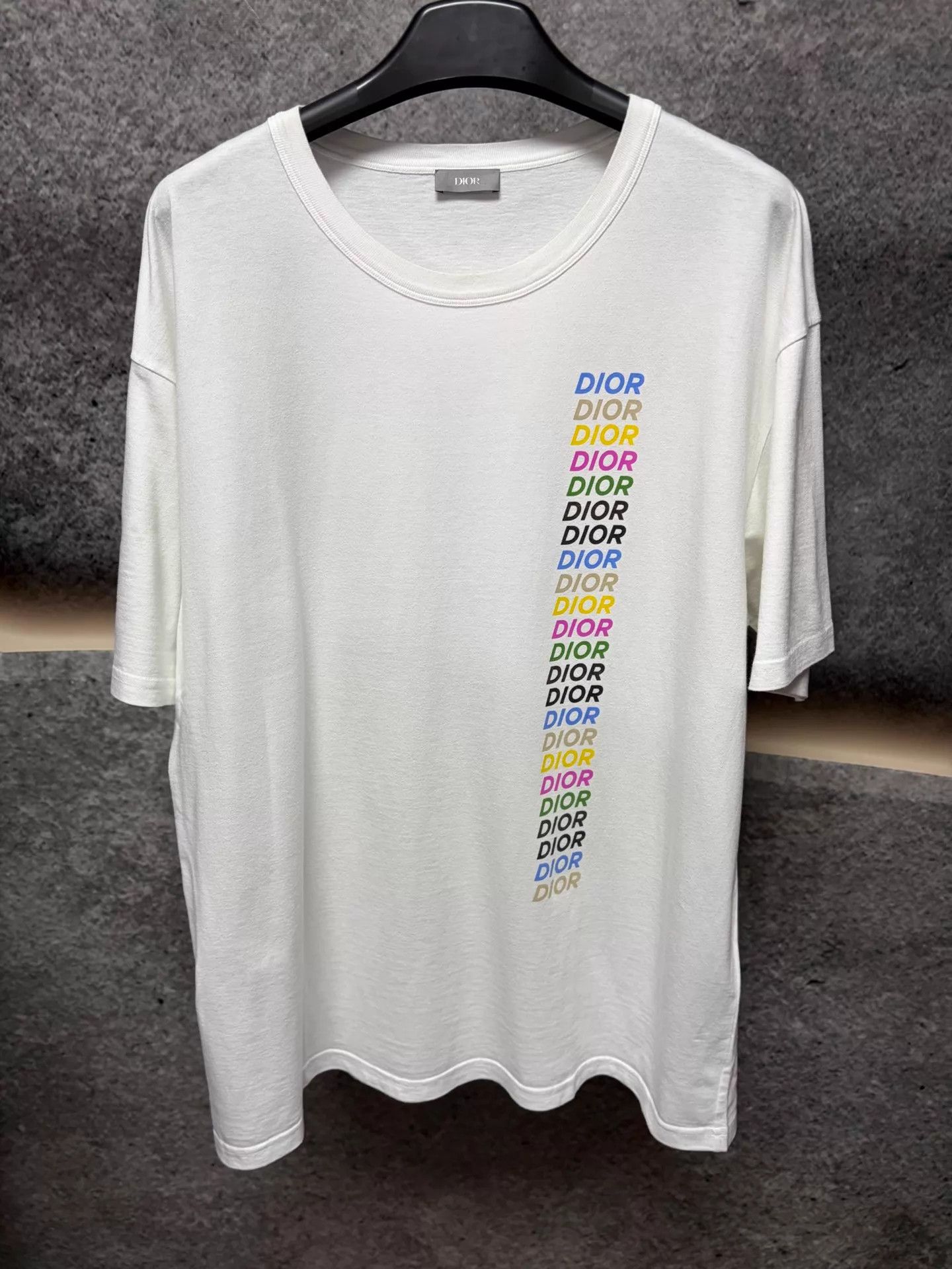 Dior Dior Rainbow Logo White Relaxed Tee XXL Size US XXL / EU 58 / 5 - 1 Thumbnail