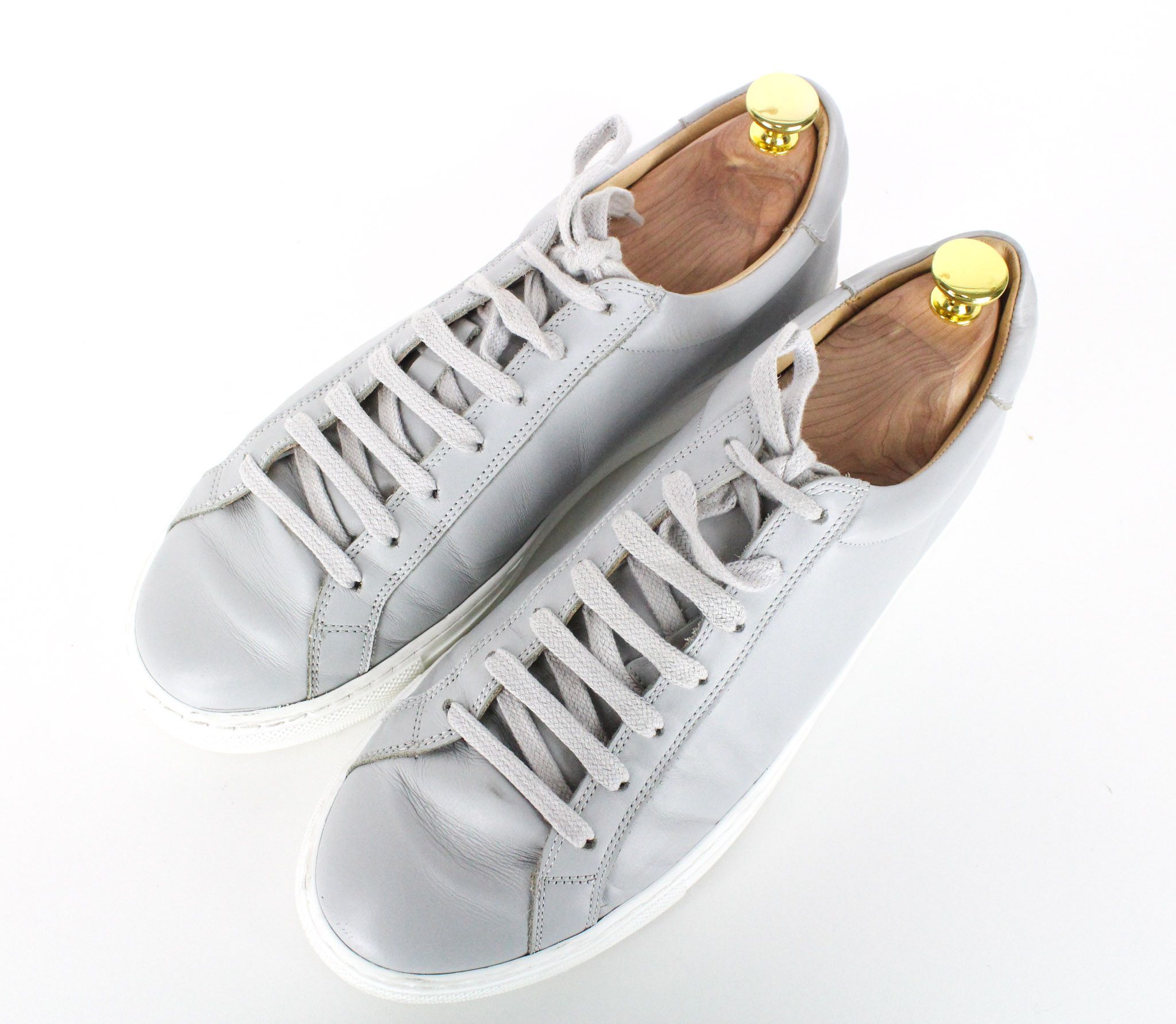 Suitsupply EU40 Grey Leather Laced Casual 72826 Size US 7 / EU 40 - 7 Thumbnail