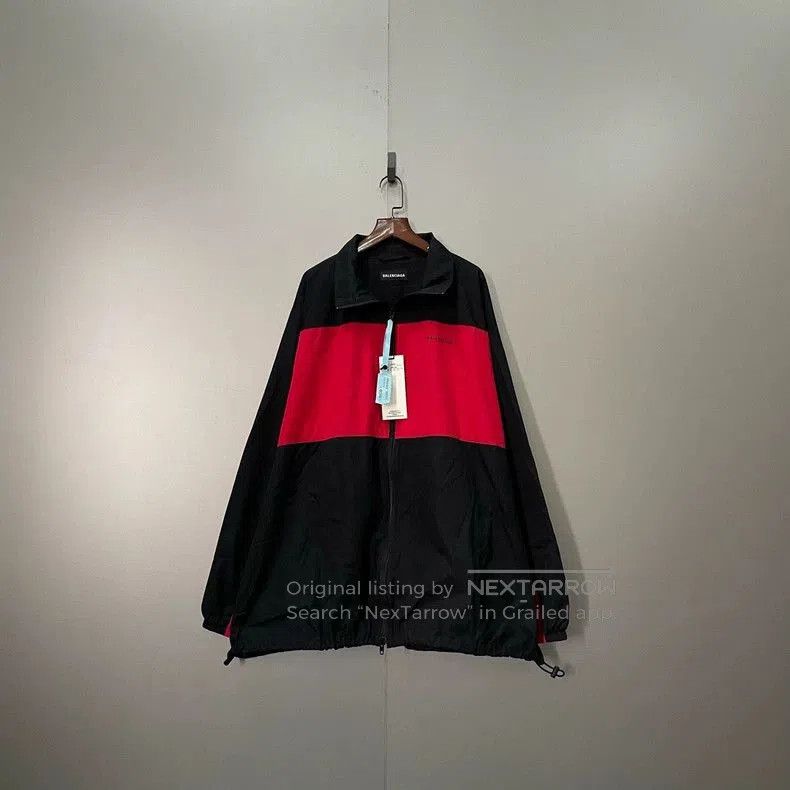 Balenciaga Balenciaga Black Red Logo Print Jacket. Size US M / EU 48-50 / 2 - 1 Thumbnail