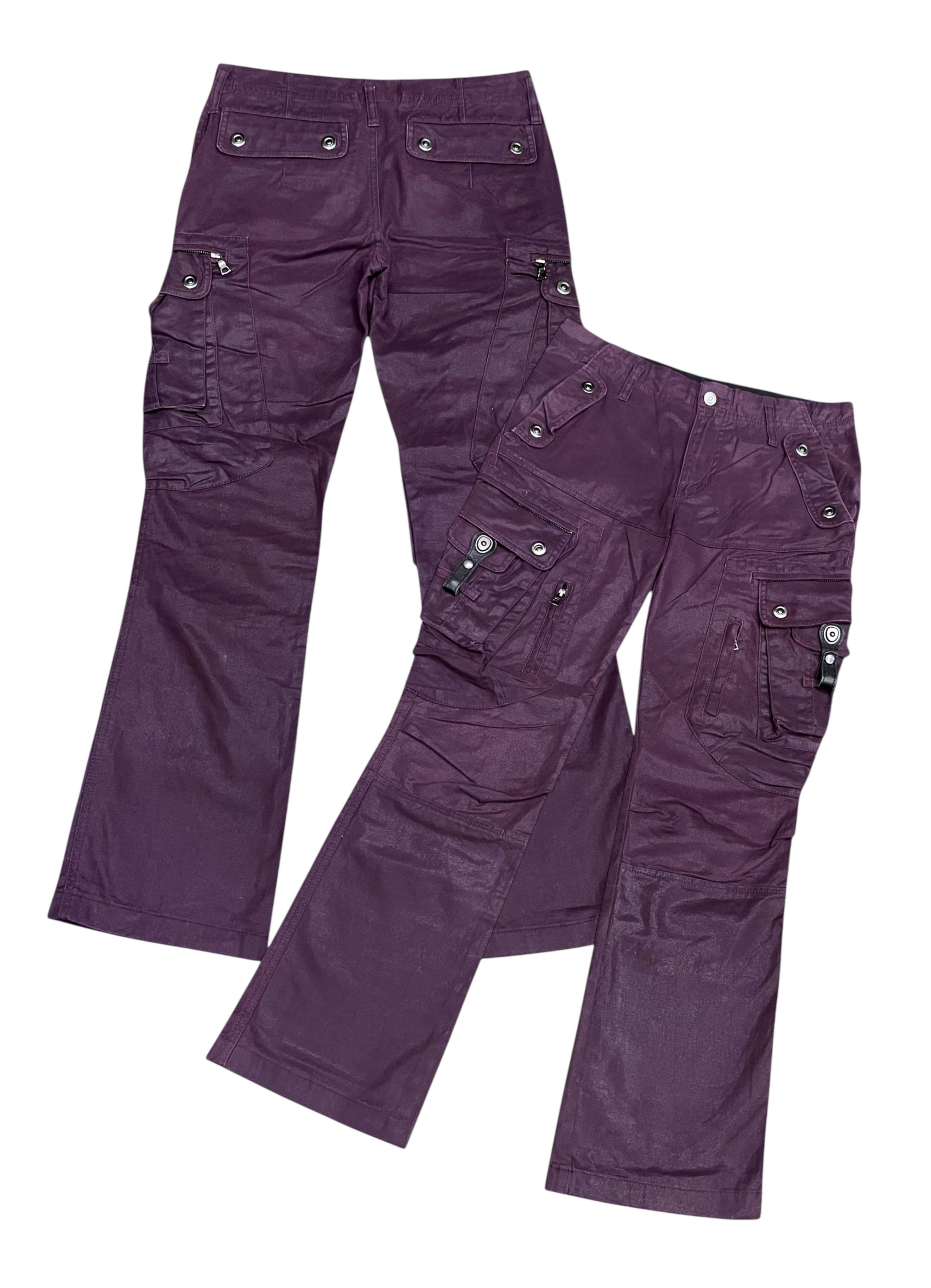 Tornado Mart Tornado Mart Waxed Cargo Flare Pants - Rare Japan Streetwear Size US 30 / EU 46 - 2 Thumbnail