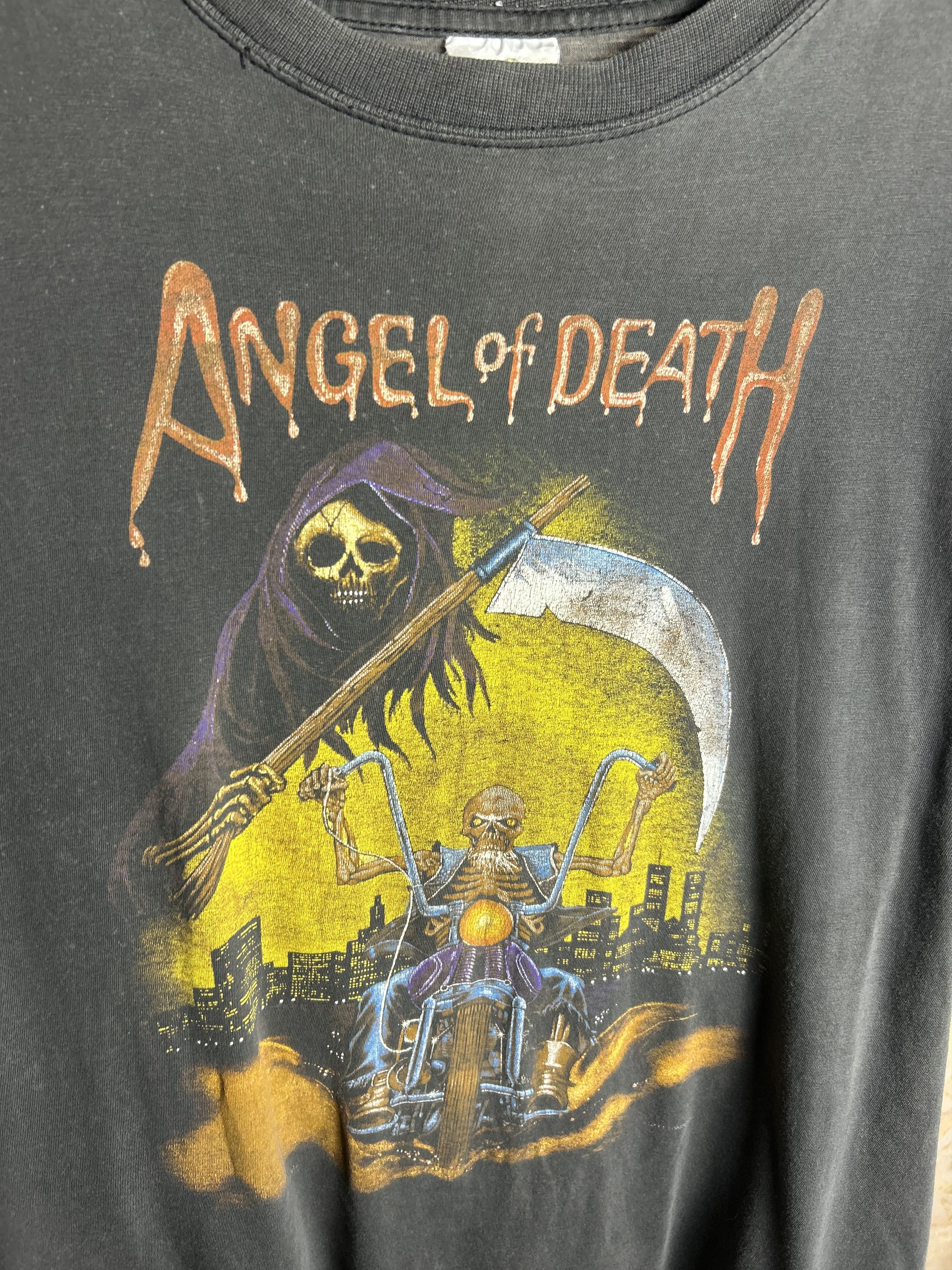 Vintage Vintage 90s Angel of Death Zip It London Graphic Art T-shirt Size US L / EU 52-54 / 3 - 3 Thumbnail