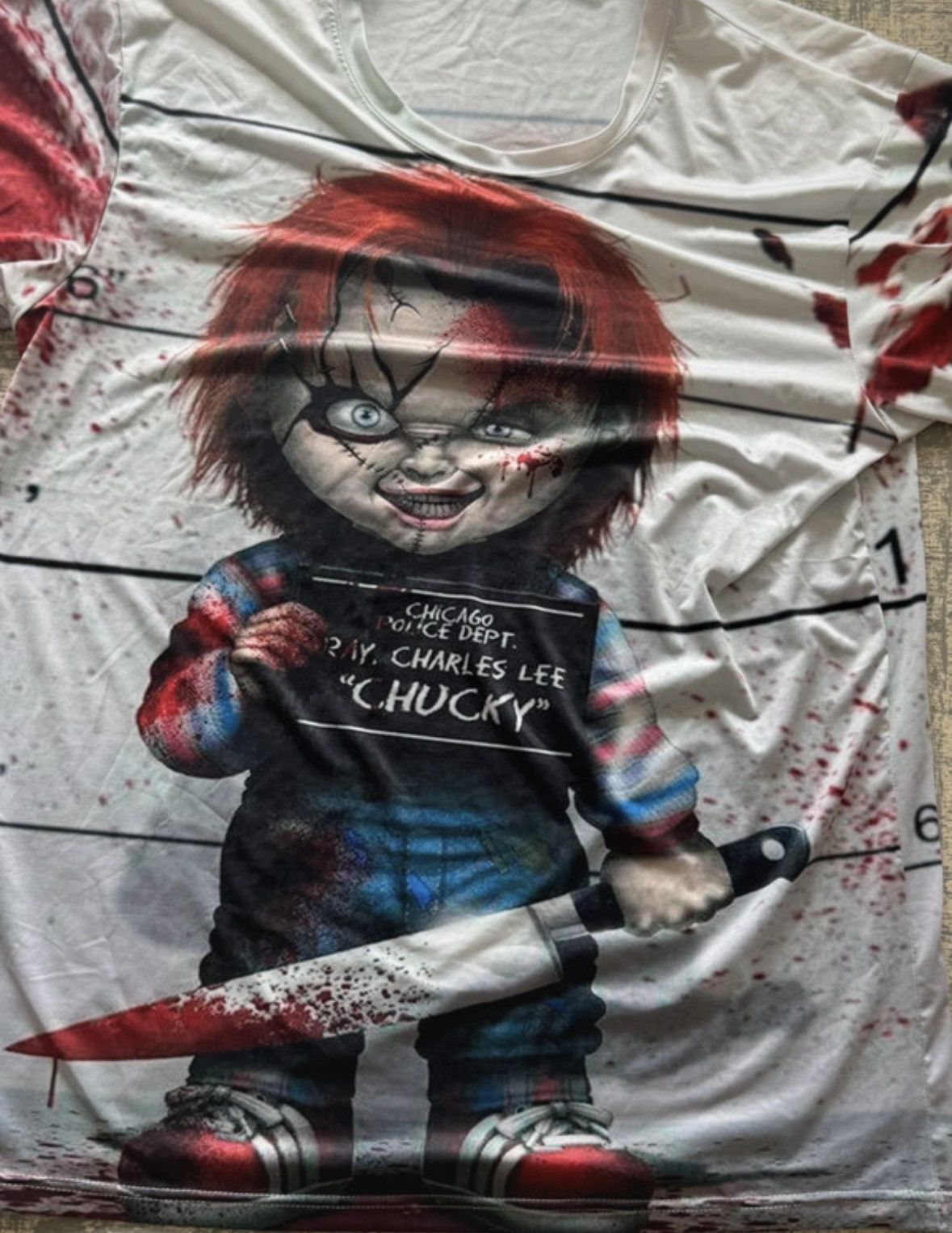 Band Tees × Expert Horror × Vintage Vintage Y2K Chucky Play Face Scream Dead Creepy Horror Tee Size US L / EU 52-54 / 3 - 2 Thumbnail