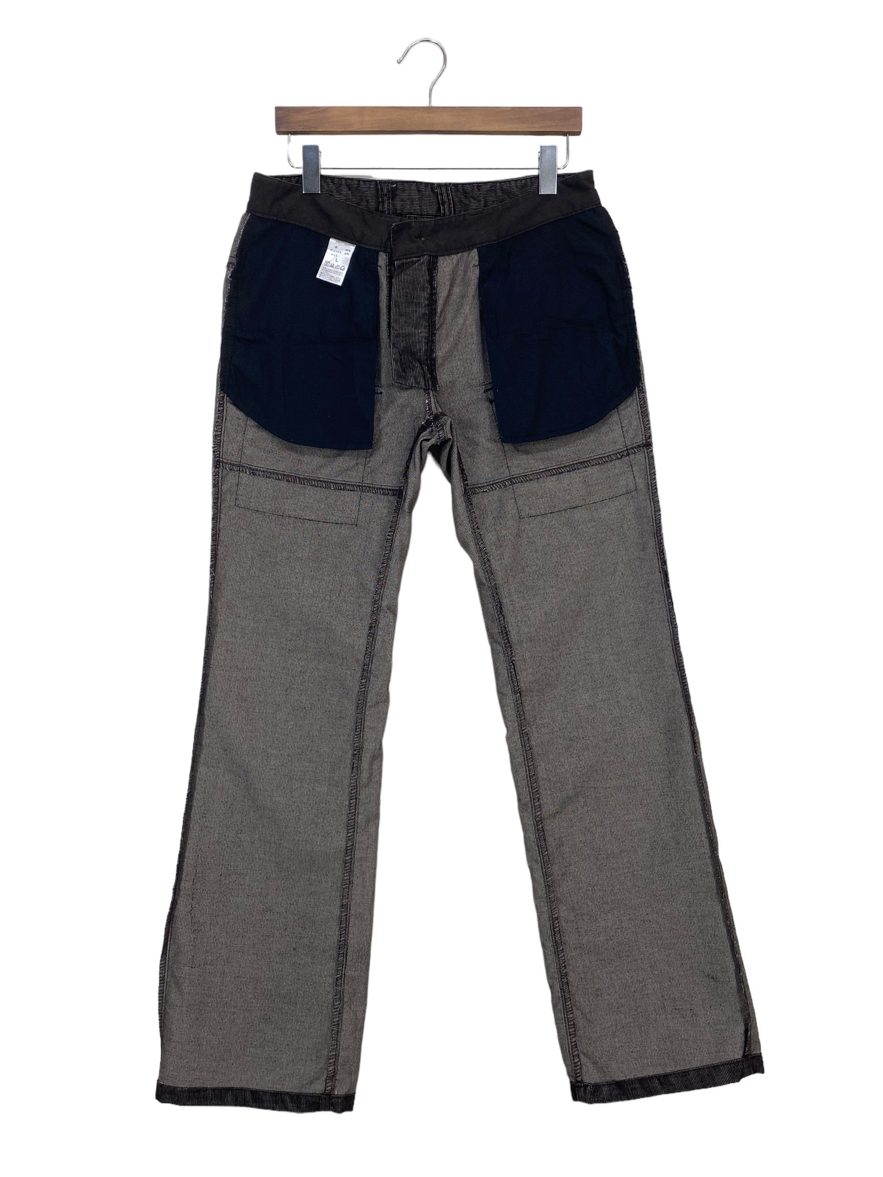 Japanese Brand Ikka Stripe Hickory Denim Japanese Multi Zipper Pants Size US 32 / EU 48 - 3 Thumbnail