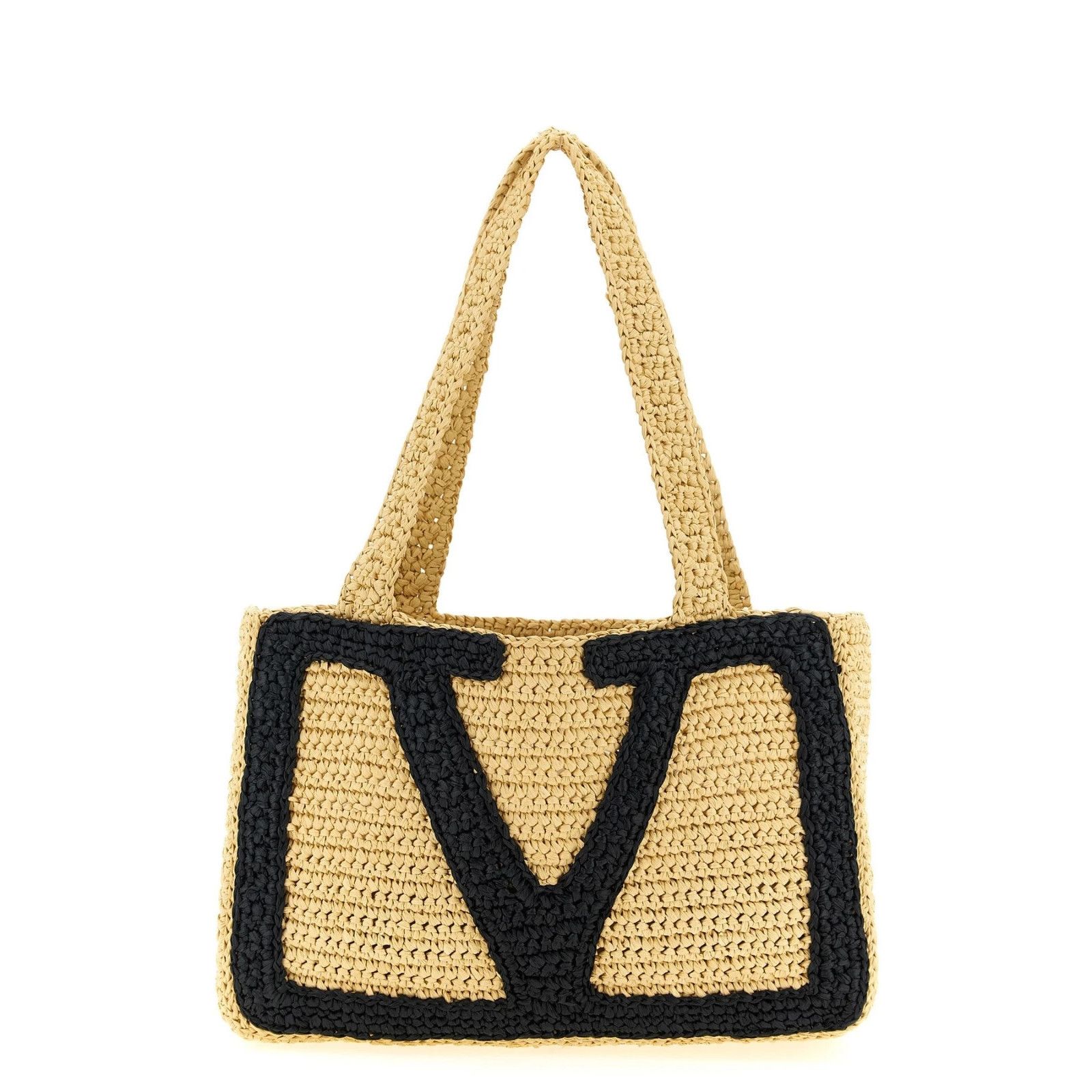 Valentino VALENTINO GARAVANI Viva Superstar medium Black Raffia Tote B Size ONE SIZE - 1 Thumbnail