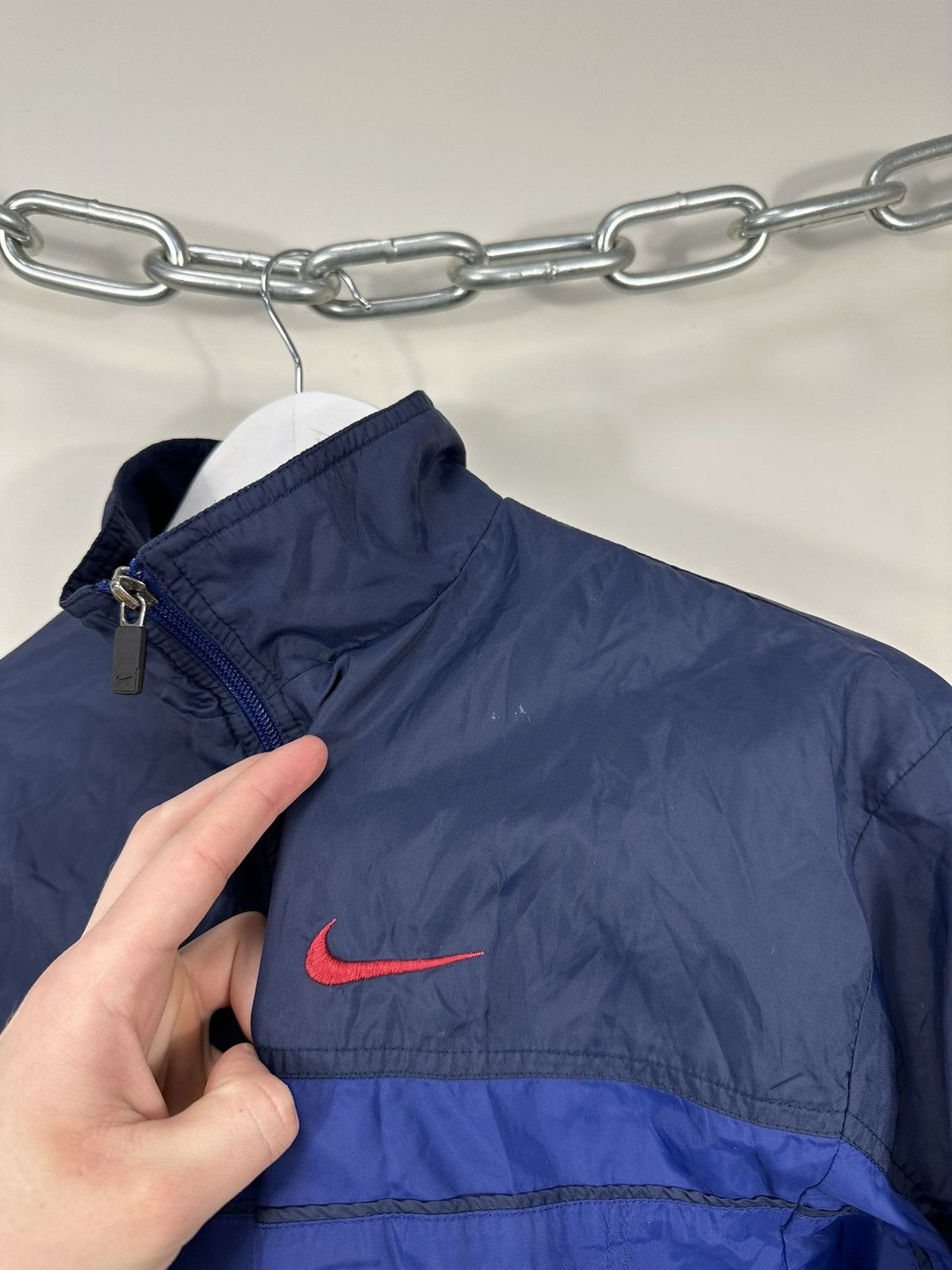 Nike Vintage Nike Baggy Drill Swoosh USA Hype Track Top Jacket Size US XS / EU 42 / 0 - 6 Thumbnail