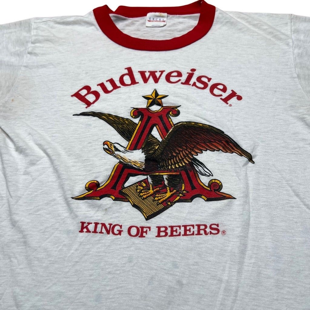 Budweiser × Vintage American Vintage 80s Budweiser Ringer Shirt Medium Size M / US 6-8 / IT 42-44 - 2 Thumbnail