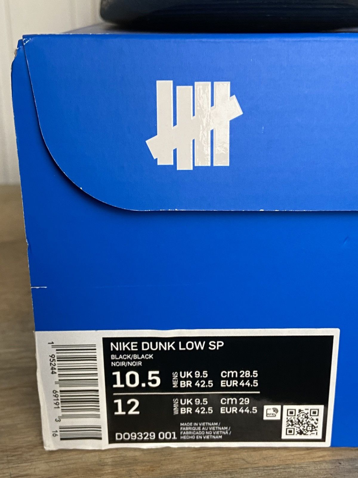 Nike Used Nike Dunk Low SP "Undefeated 5 On It Black" Size 10,5US Size US 10.5 / EU 43-44 - 3 Thumbnail