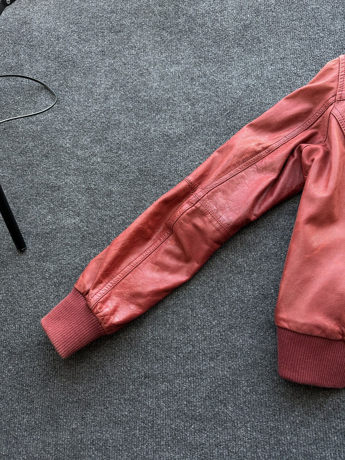 Other 🚨Y2K RICK OWENS TYPE DIRTY SLIM FIT ZIP LEATHER JACKET Size XS / US 0-2 / IT 36-38 - 10 Thumbnail