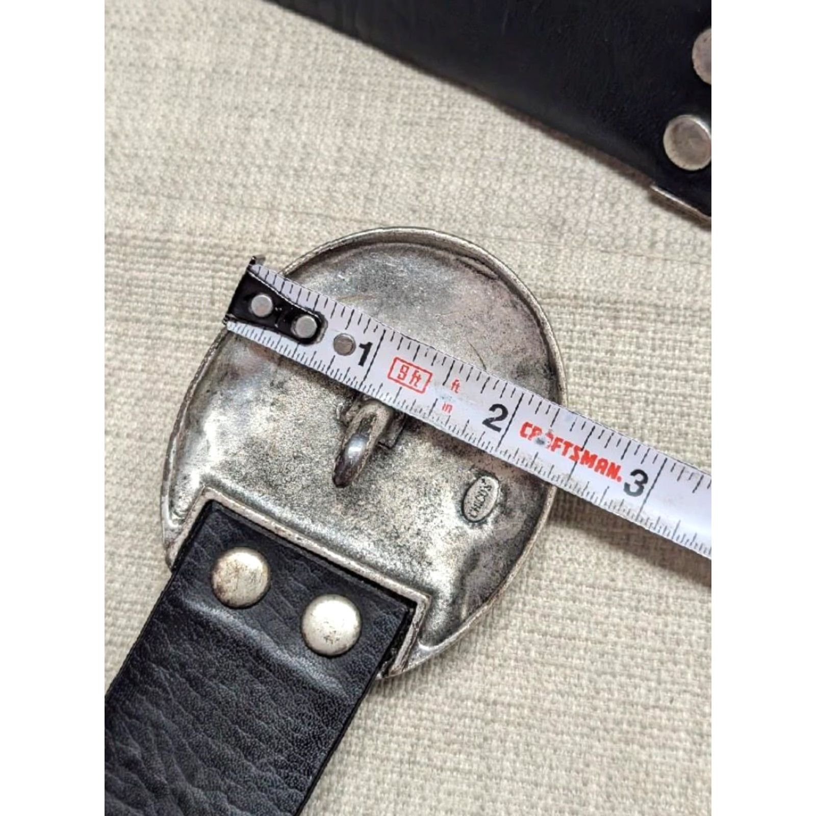 Vintage Chicos black leather belt rhinestone gem-stone insets one size 22-36 Women Size ONE SIZE - 8 Thumbnail