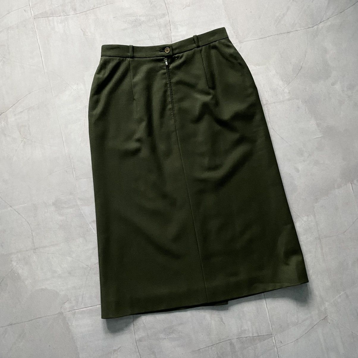 Christian Dior Monsieur × Designer × Vintage Vintage 80s Christian Dior Rare Wool Pocket Skirt Size 32" / US 10 / IT 46 - 5 Thumbnail