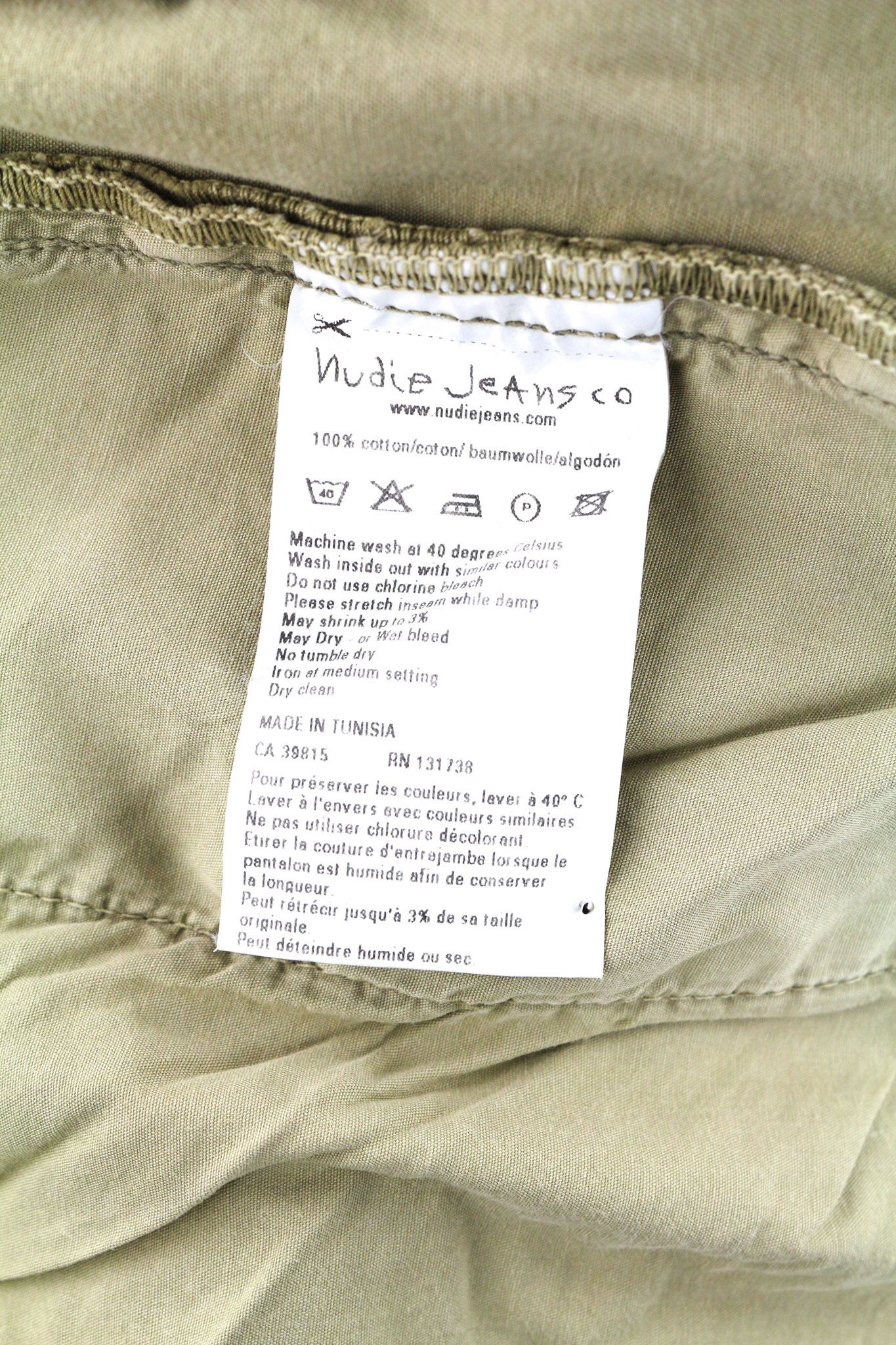 Nudie Jeans KHAKI REGULAR W30/L32 Mid Beige Button Chino 81933 Size US 30 / EU 46 - 7 Thumbnail