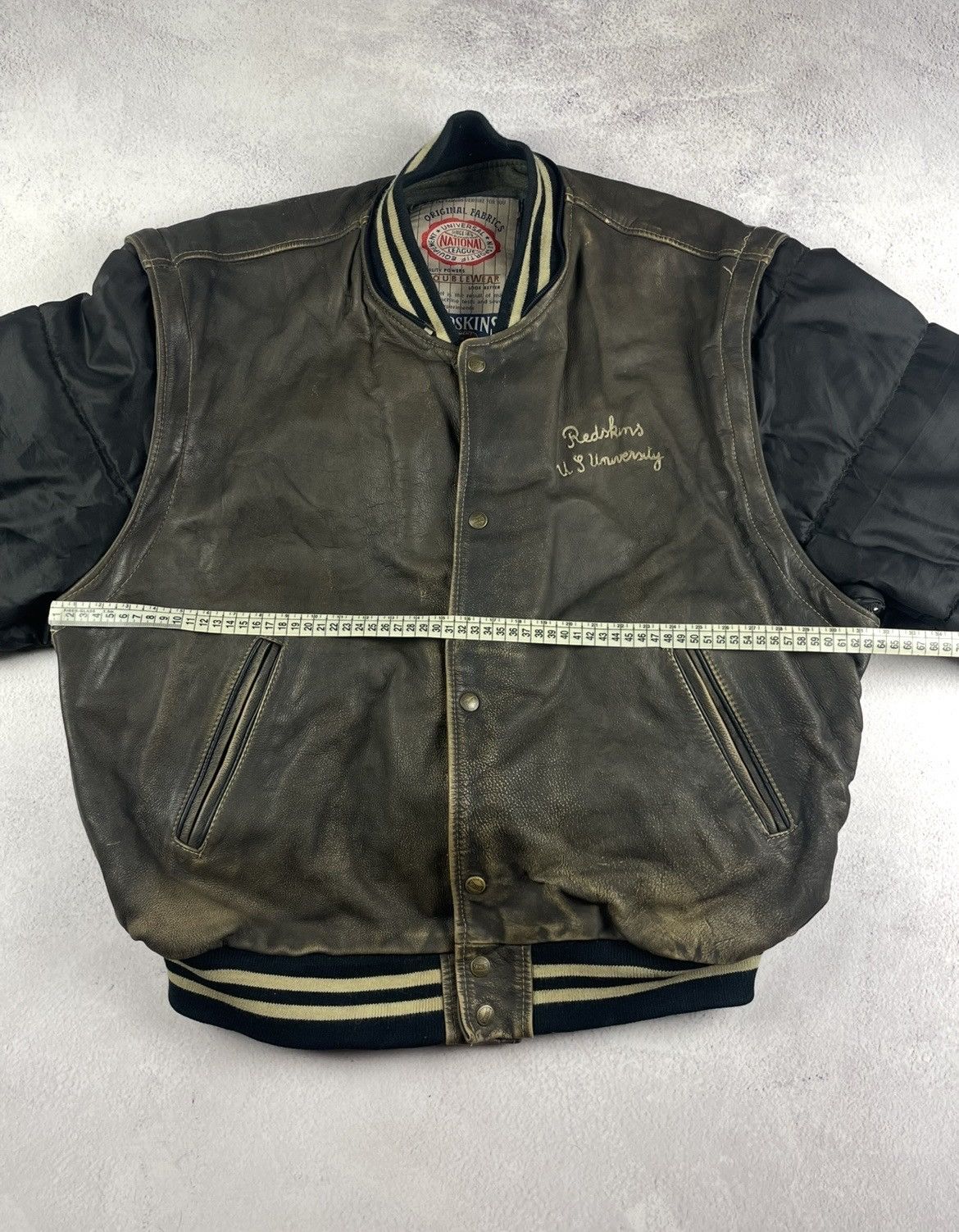Other Vintage REDSKINS Leather Bomber Jacket Detachable XXXL Size US XXL / EU 58 / 5 - 11 Thumbnail