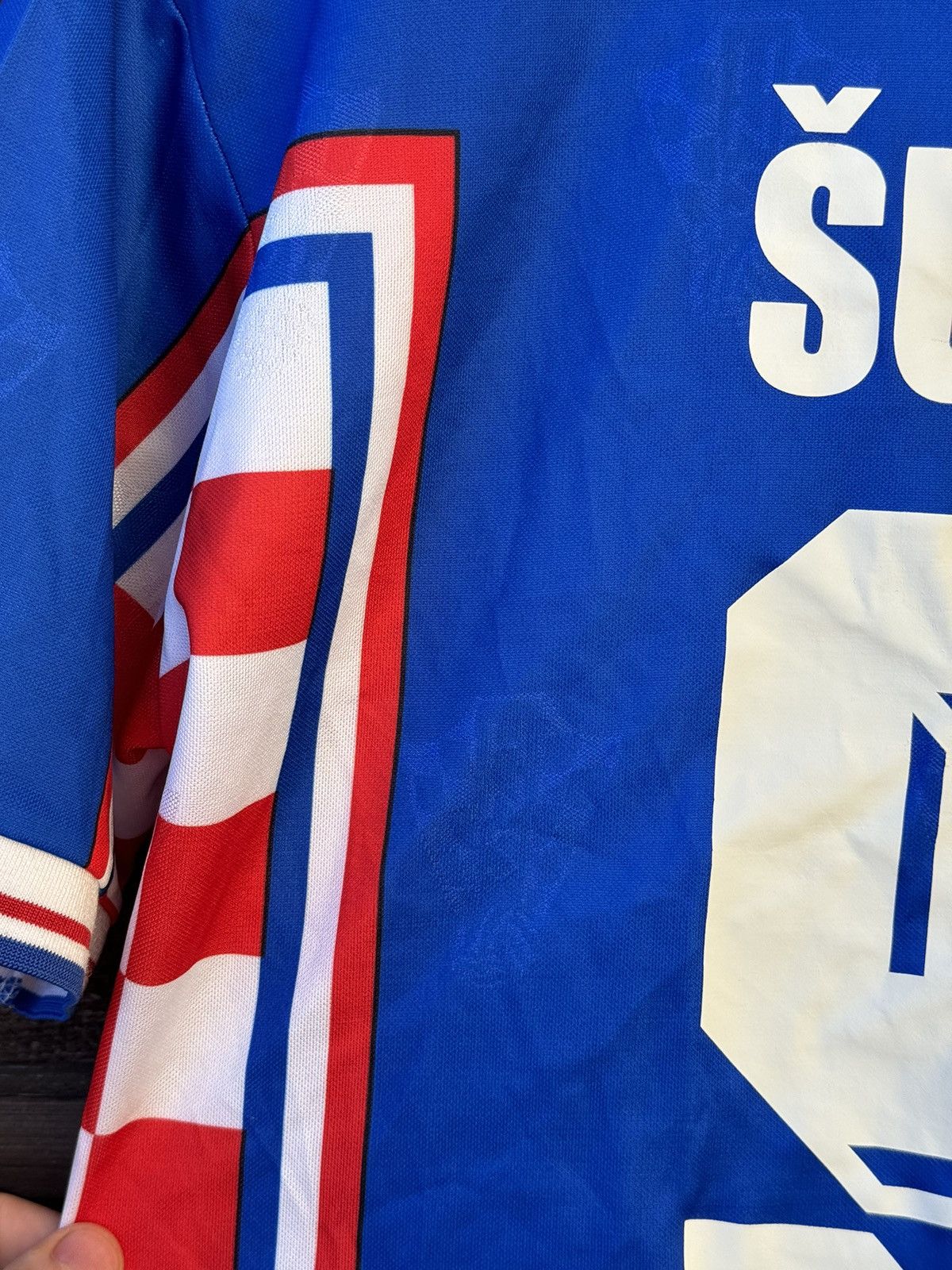 Lotto Sport 1998 Lotto Croatia #9 Suker vintage rare soccer jersey Size US M / EU 48-50 / 2 - 15 Thumbnail