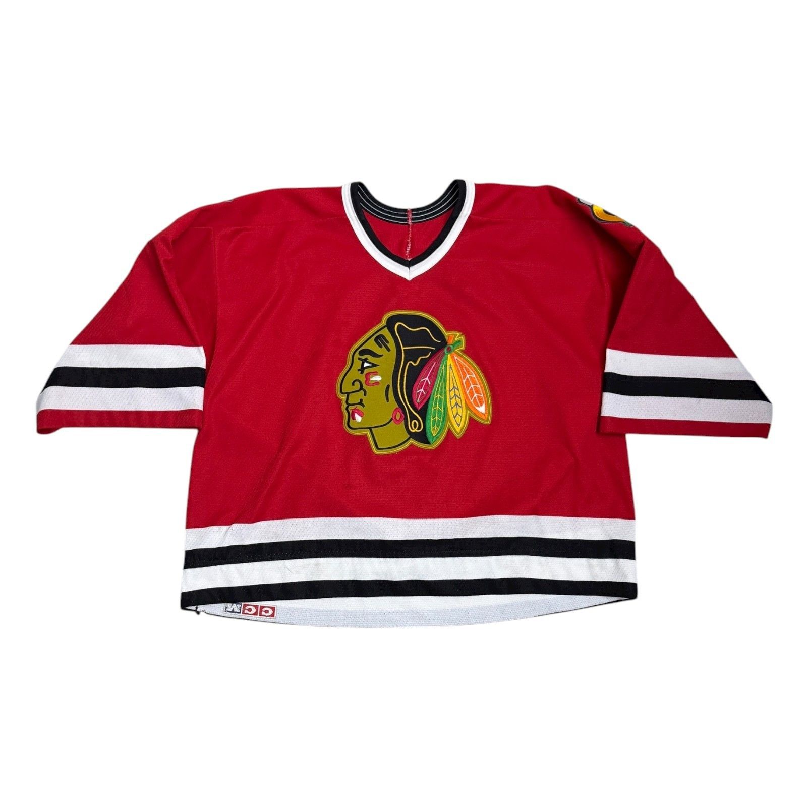 NHL CHICAGO BLACKHAWKS Short Sleeve CROPPED Vintage Jersey XL Size XL / US 12-14 / IT 48-50 - 5 Thumbnail