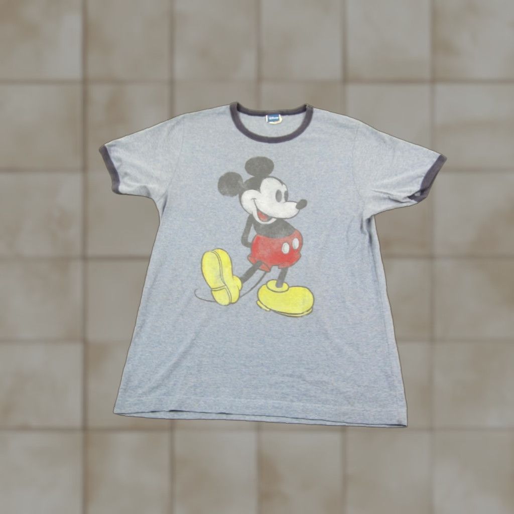 Disney VINTAGE Disney Mickey Mouse Shirt Womens M Blue Heather 90s Y2K Crew Neck Short Sleeve T-Shirt Casual Womens Size M / US 6-8 / IT 42-44 - 1 Thumbnail
